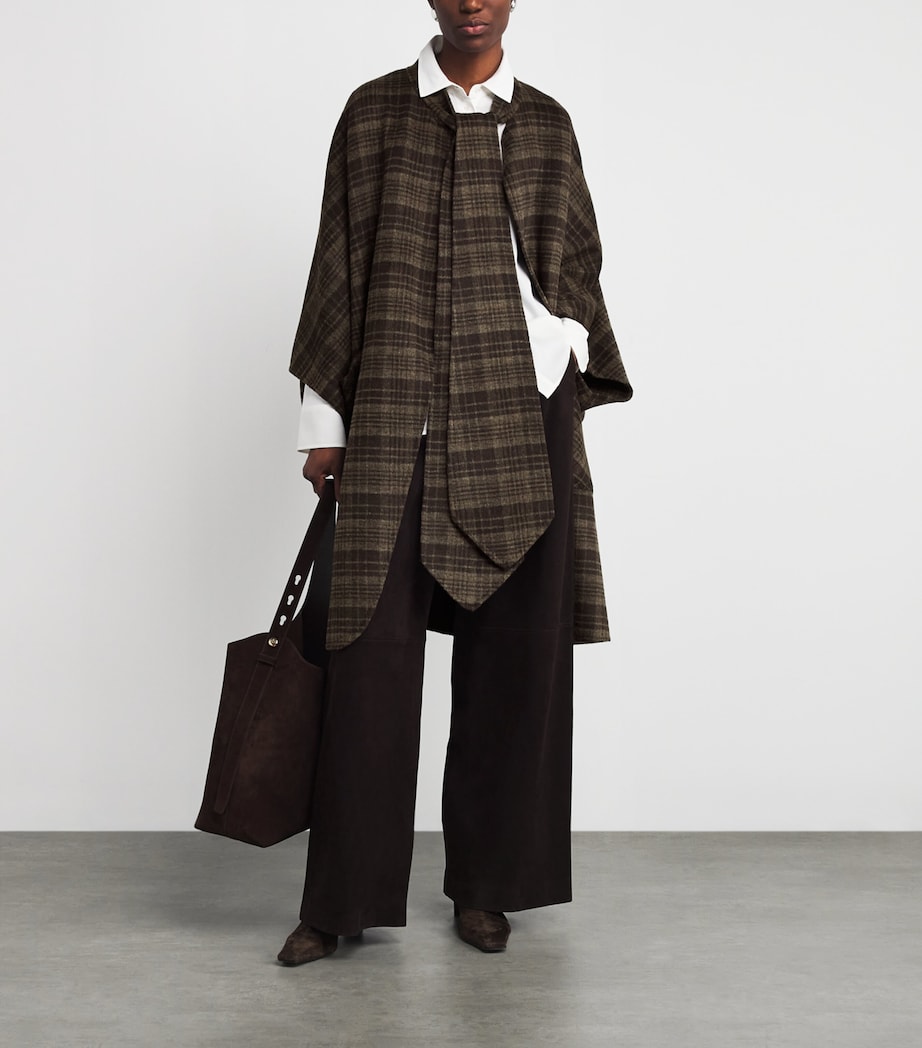 Cashmere Plaid Belleville Trench Coat MOSS PLAID Image 2