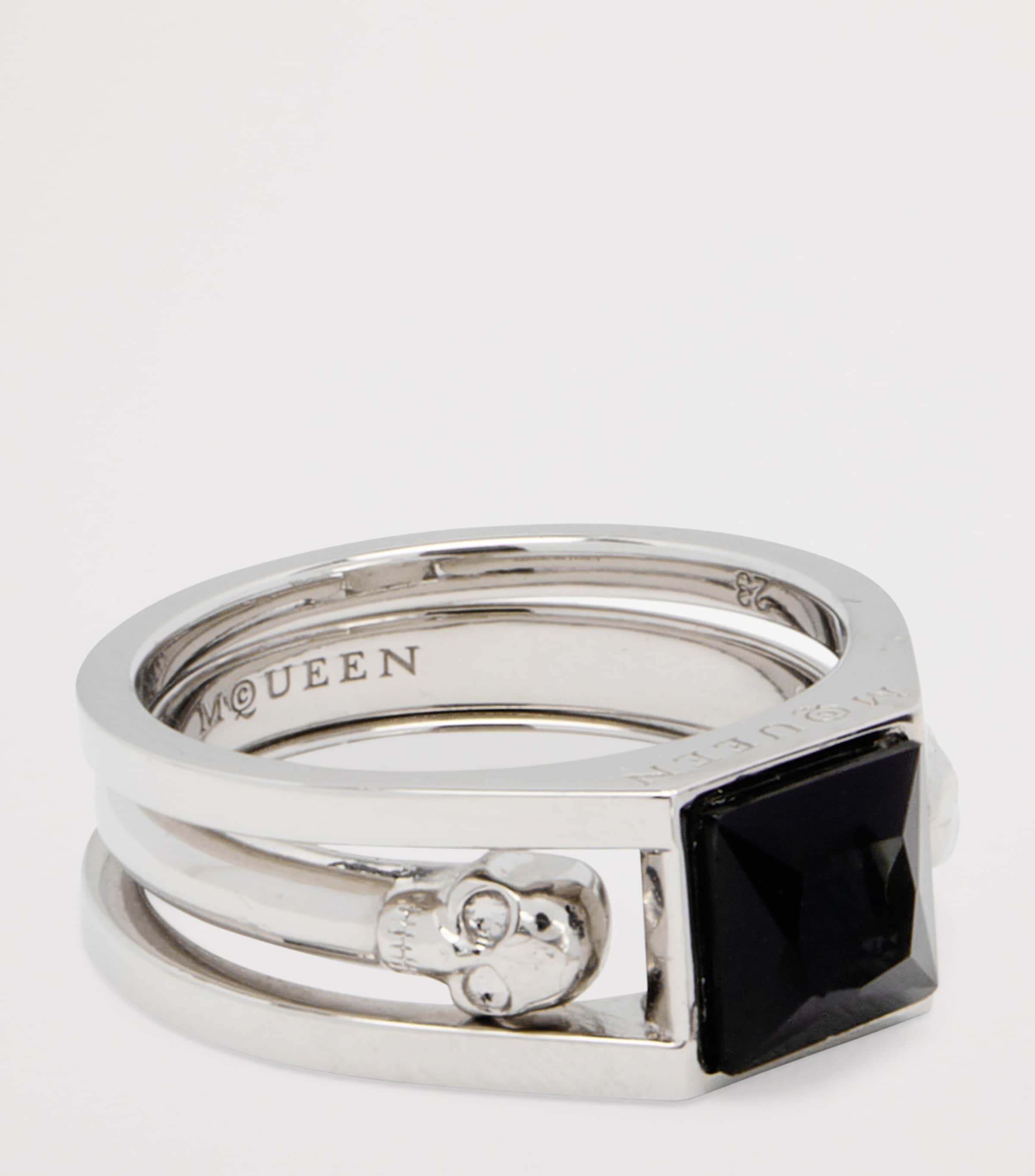 Embellished Twin Skull Ring 1112 Image 3