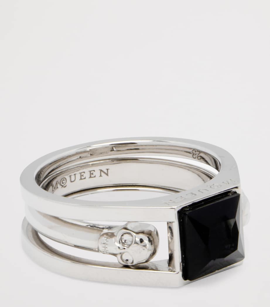 Embellished Twin Skull Ring 1112 Image 3