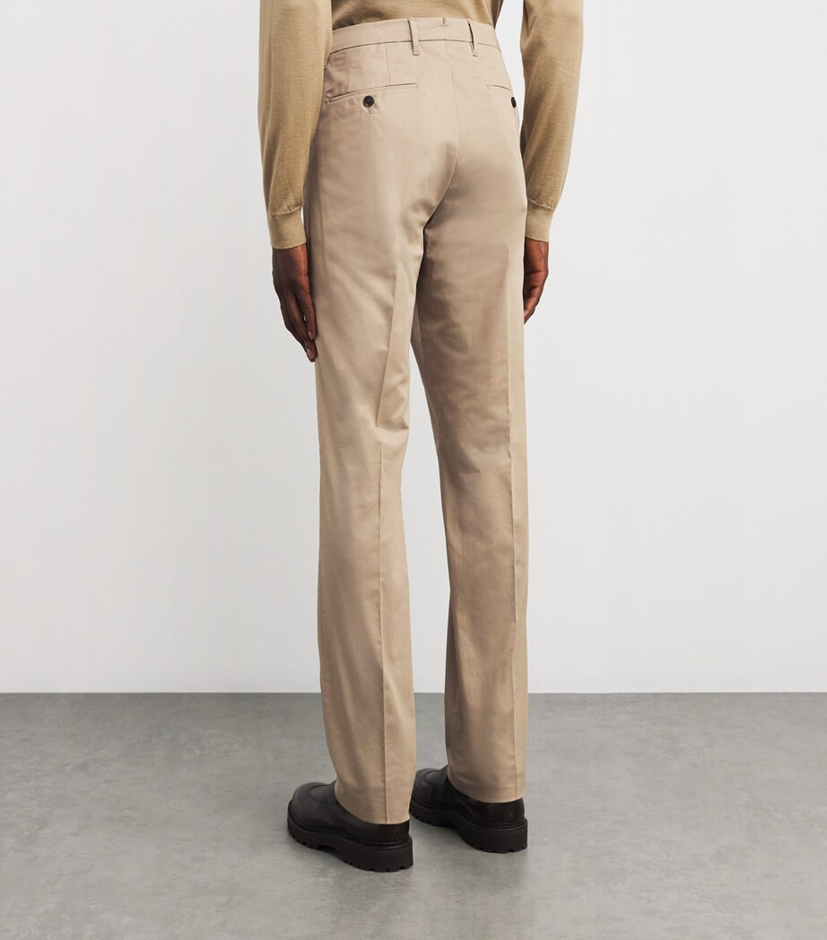 Stretch-Cotton Chinos 37LIGHT BROWN Image 4