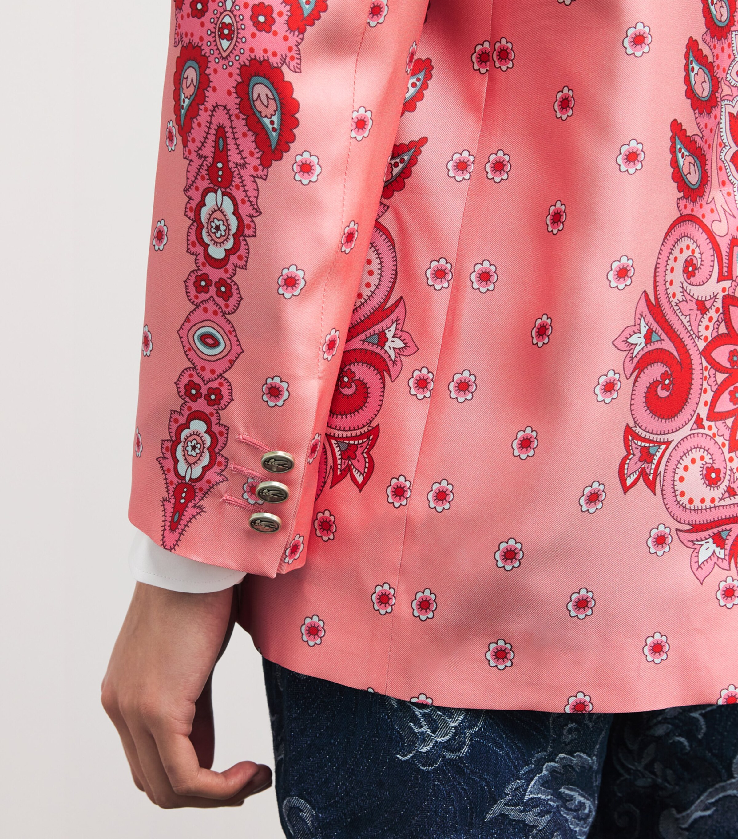 Etro Womens Silk Paisley Blazer Image 6