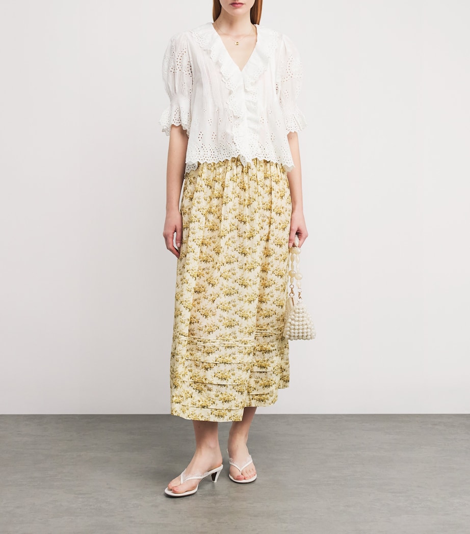 Organic Cotton Henri Blouse SALT EYELET Image 2