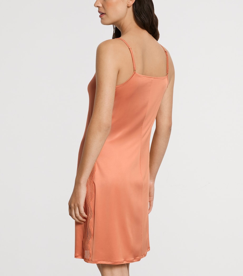 Hanro Womens Cira Nightdress Light Carnelian Image 3