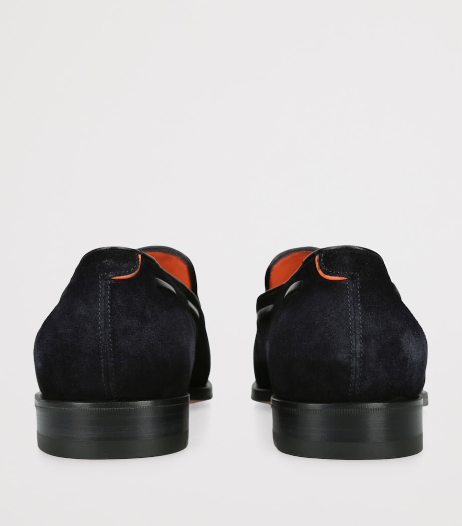 Suede Tassel Brando Blake Loafers NAVY Image 2