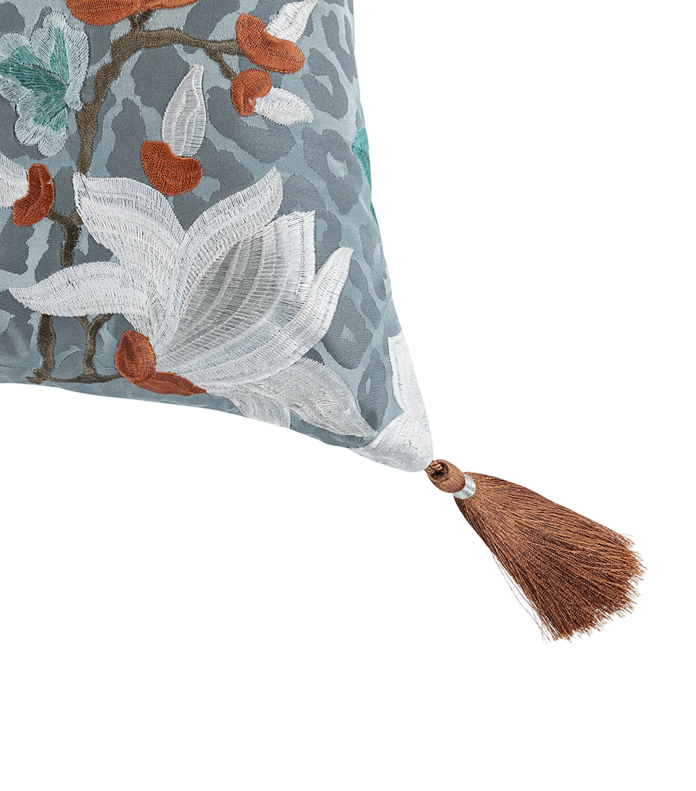 Romo Embroidered Jacquard Lavinia Cushion (50cm x 50cm) Blue Haze Image 4