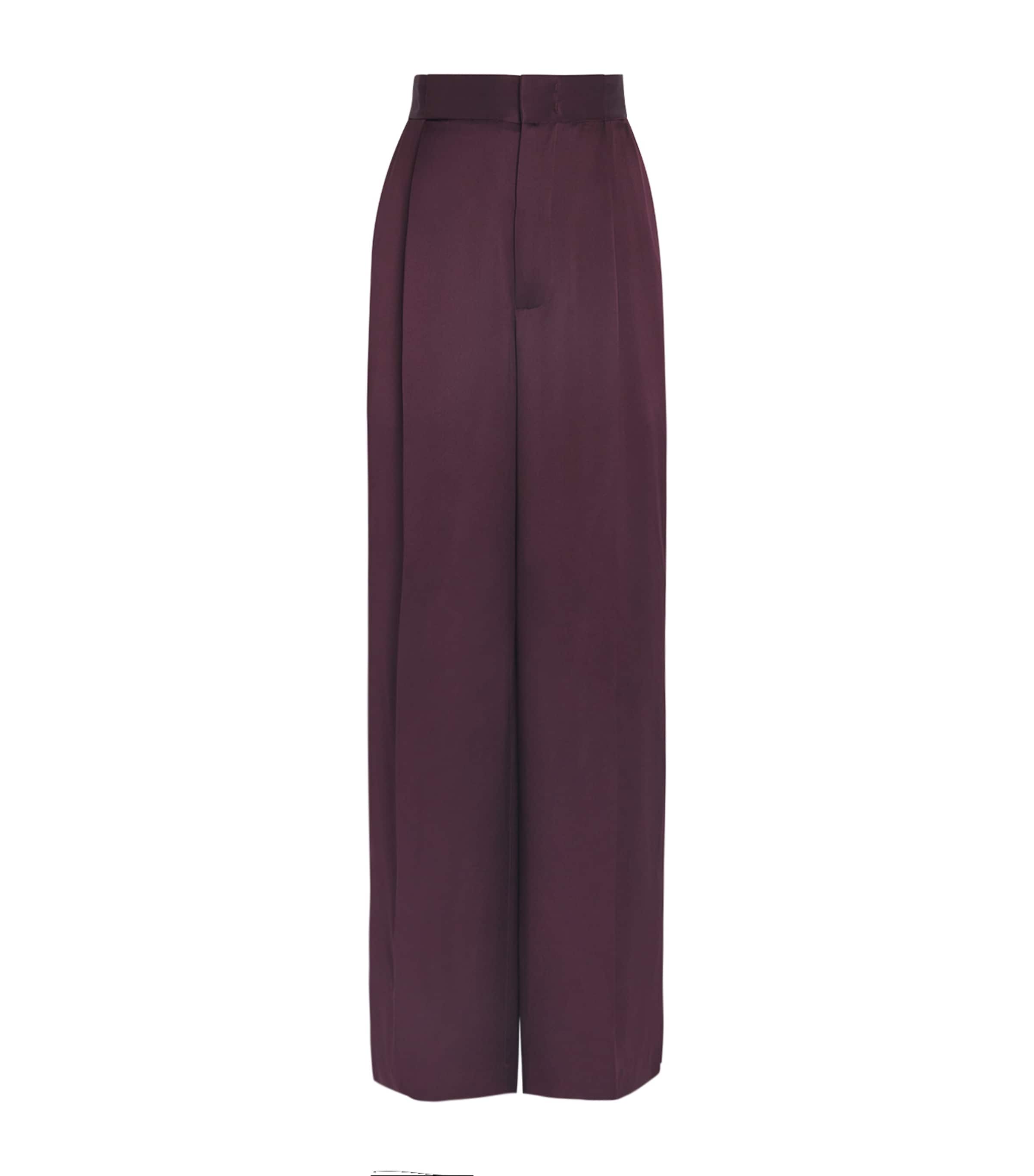 Sasuphi Silk-blend Bogart Wide-leg Trousers In Purple