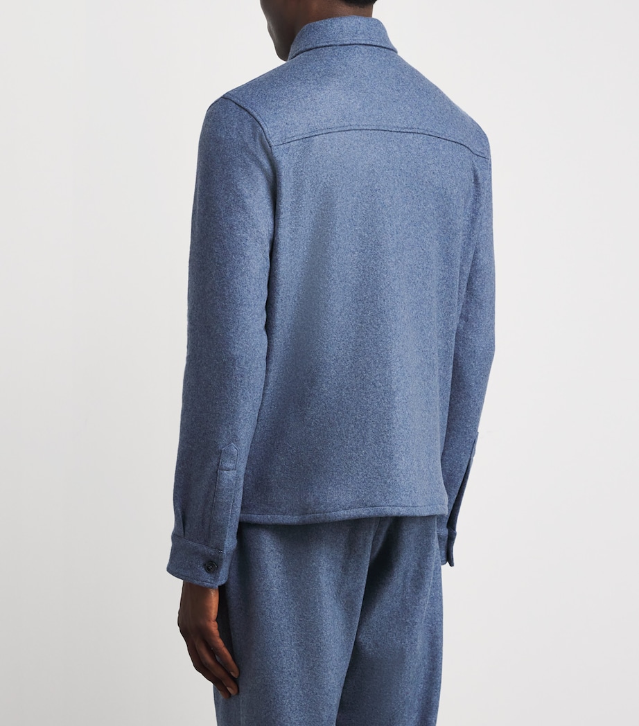 Cashmere 2-Way Zip Jacket 11 - LIGHT BLU Image 4
