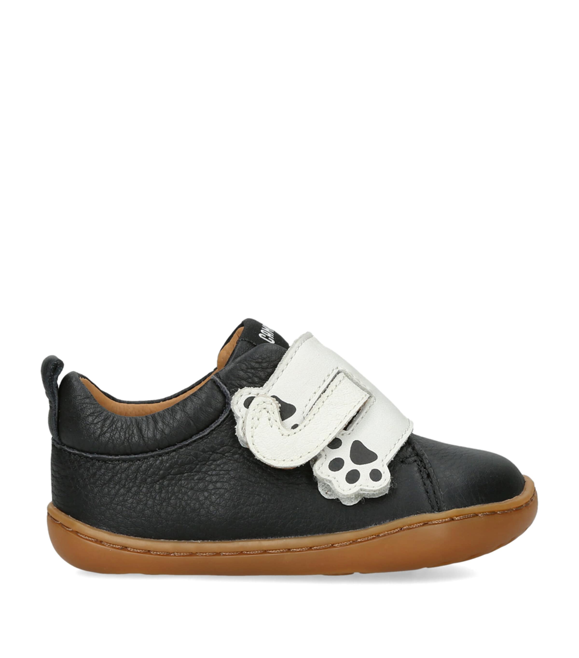 Camper Leather Cat-Detail Sneakers Blk/white Image 1