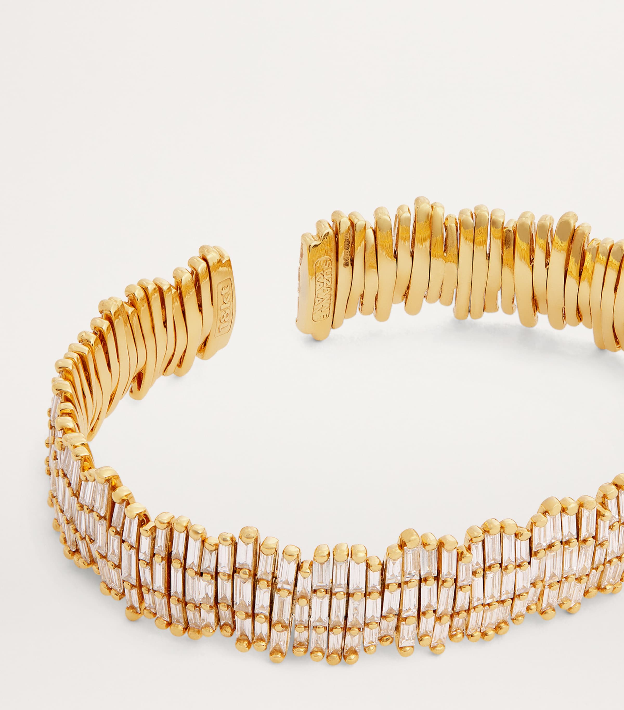 Yellow Gold and Diamond Classic Fireworks Bangle 18K YG/WD Image 6