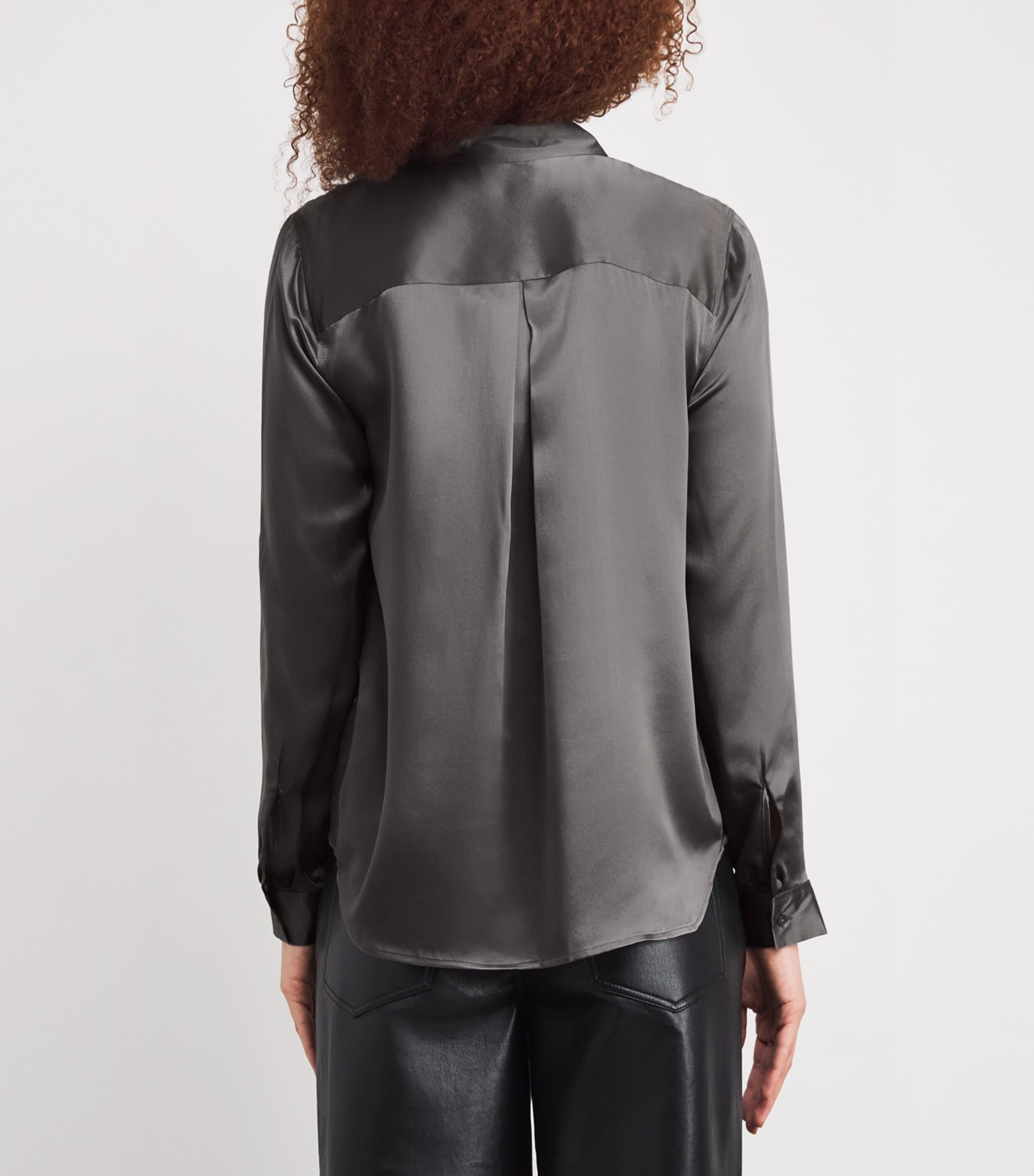 Silk Tyler Blouse MEDIUM GREY Image 4