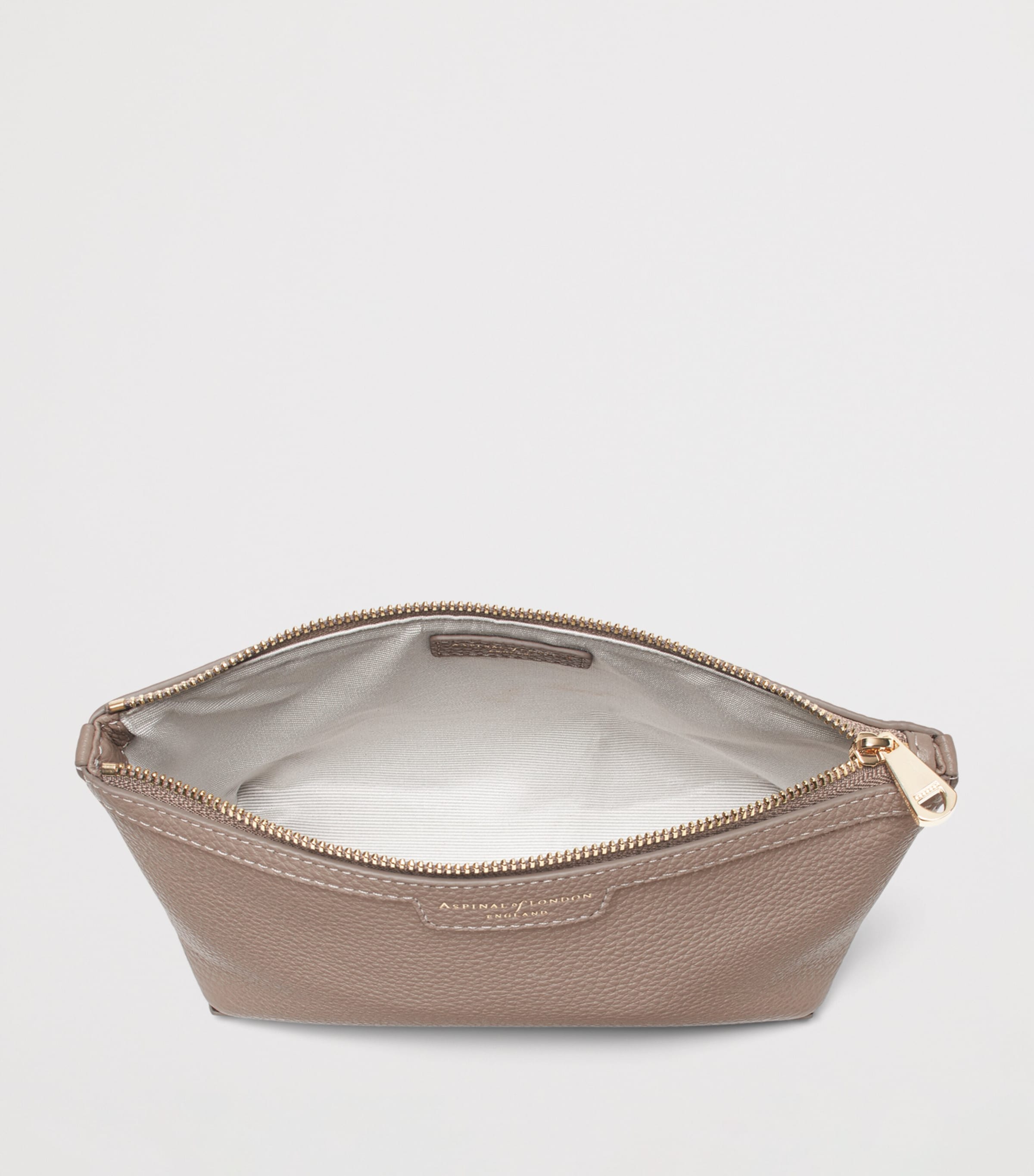 Aspinal Of London Leather Hudson Cosmetics Bag Moleskin Image 4