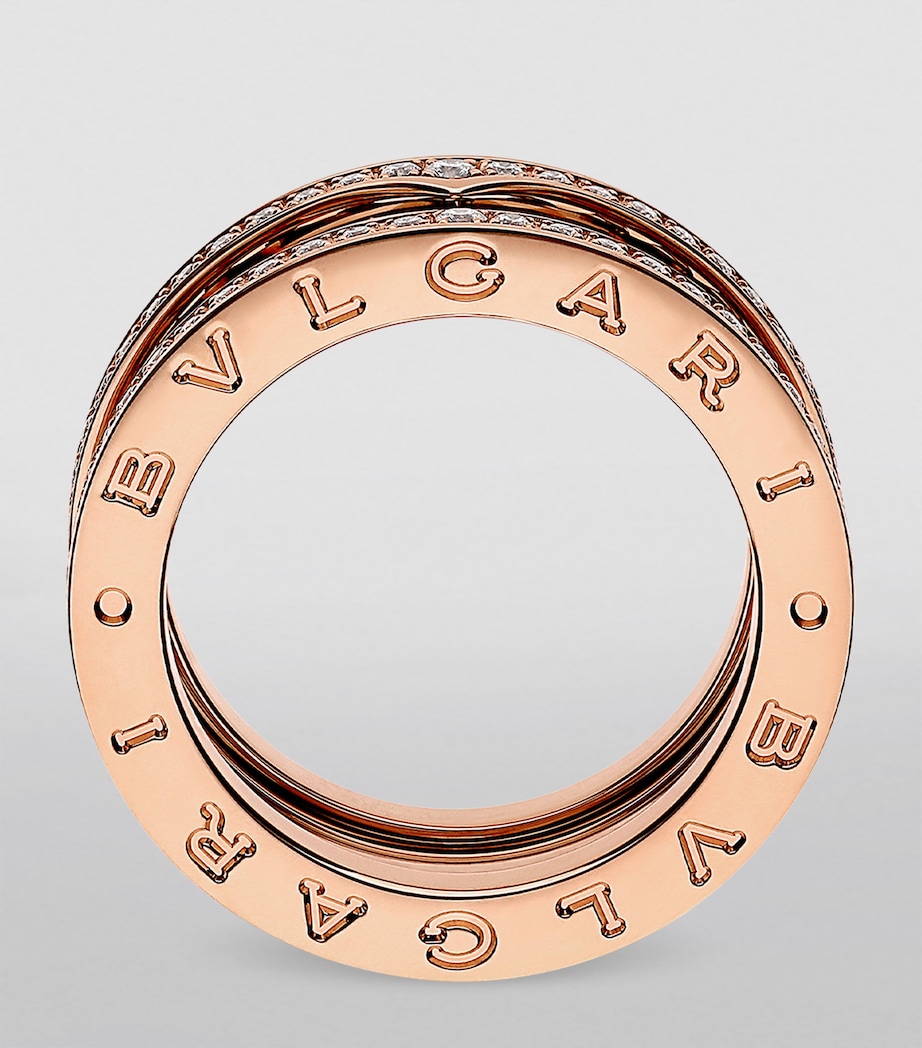 Bvlgari Rose Gold and Diamond B.zero1 Rock Ring Pink Gold Image 2
