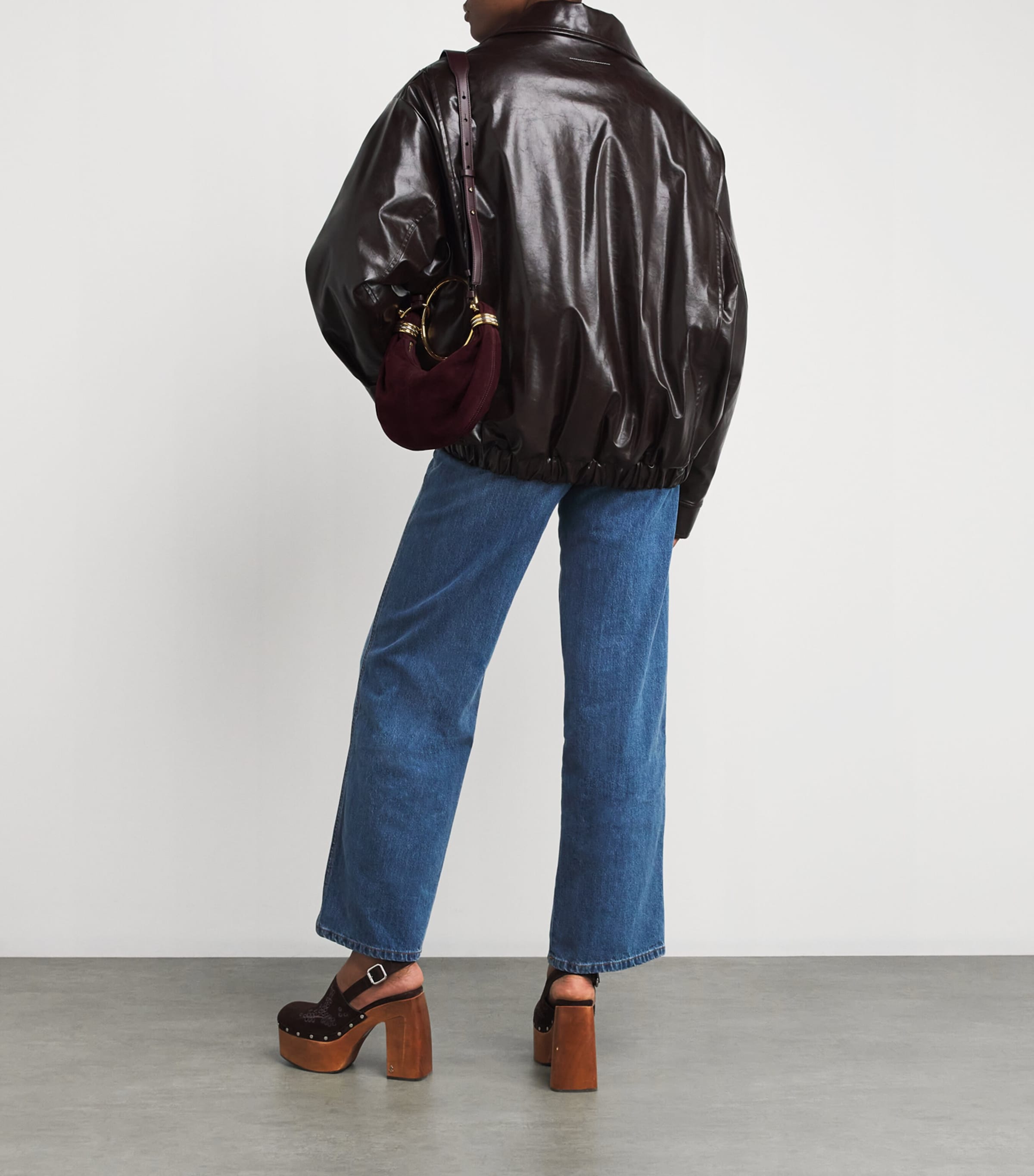 Mini Suede Bracelet Top-Handle Bag DEEP VIOLINE Image 2