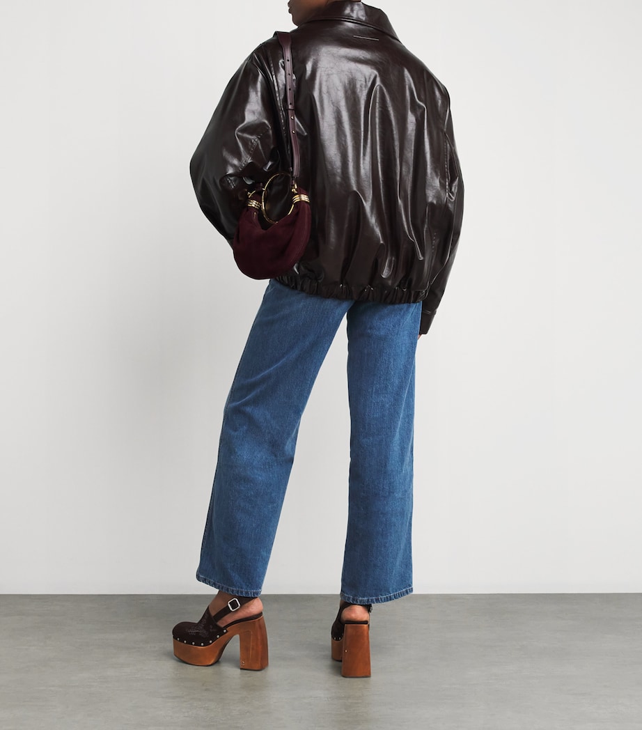 Mini Suede Bracelet Top-Handle Bag DEEP VIOLINE Image 2