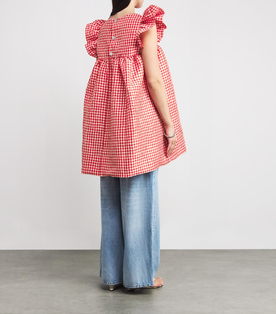 Taffeta Check Mini Dress 847 RED ALERT Image 3