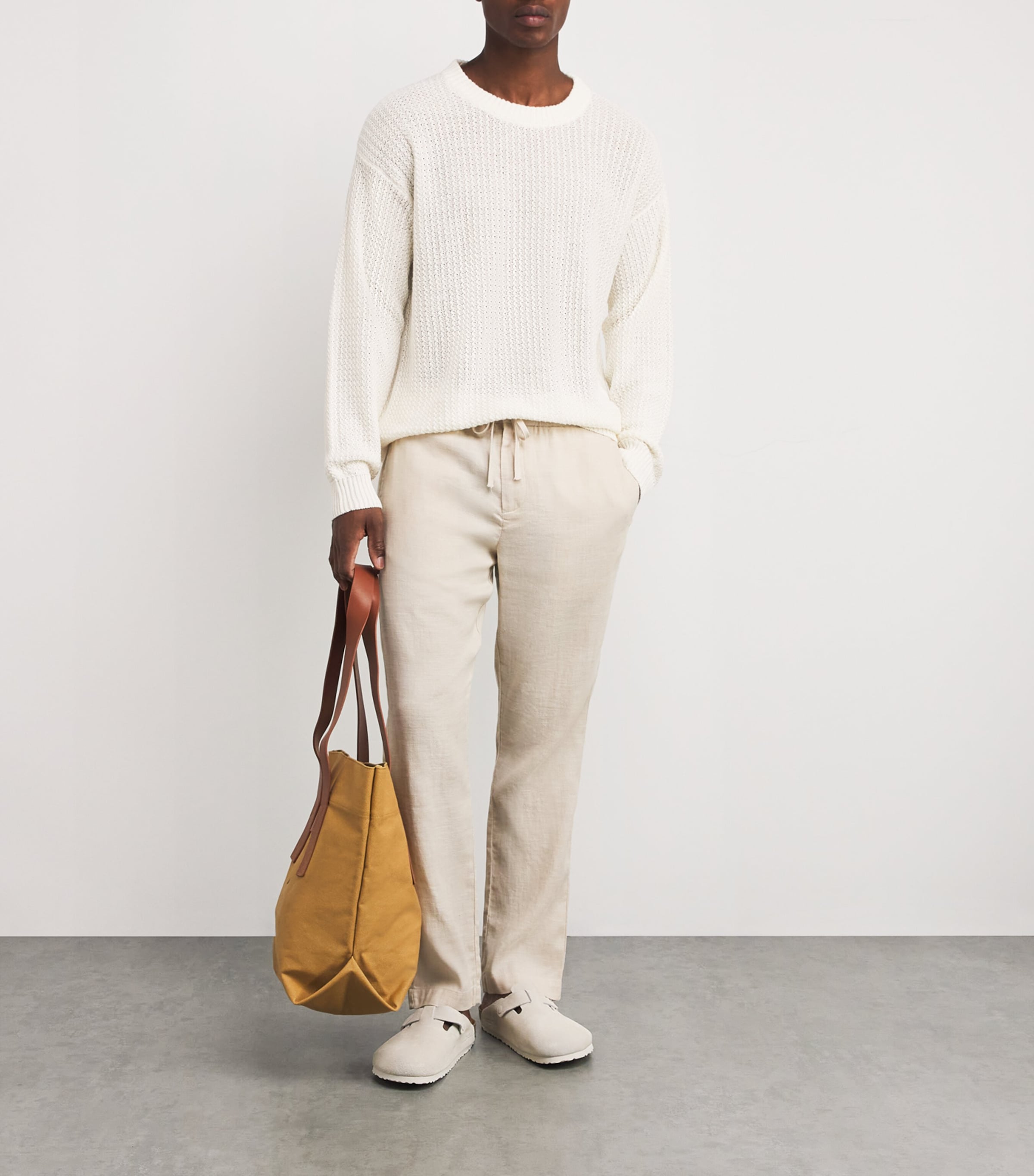 Linen Jardim Sweater 391-OFF-WHITE Image 2
