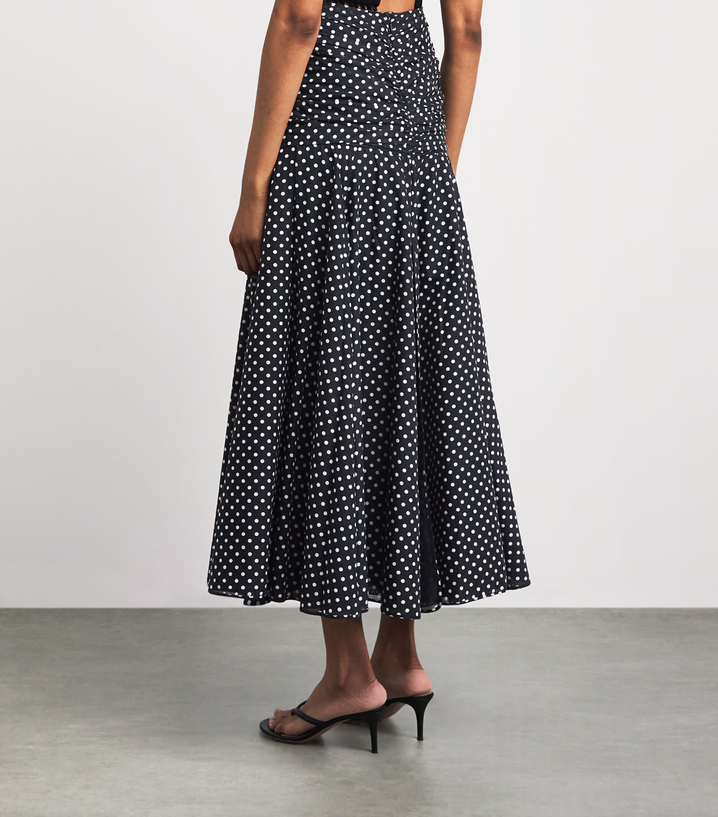 Charo Ruiz Ibiza Womens Polka Dot Senda Maxi Skirt Black Dots Image 5
