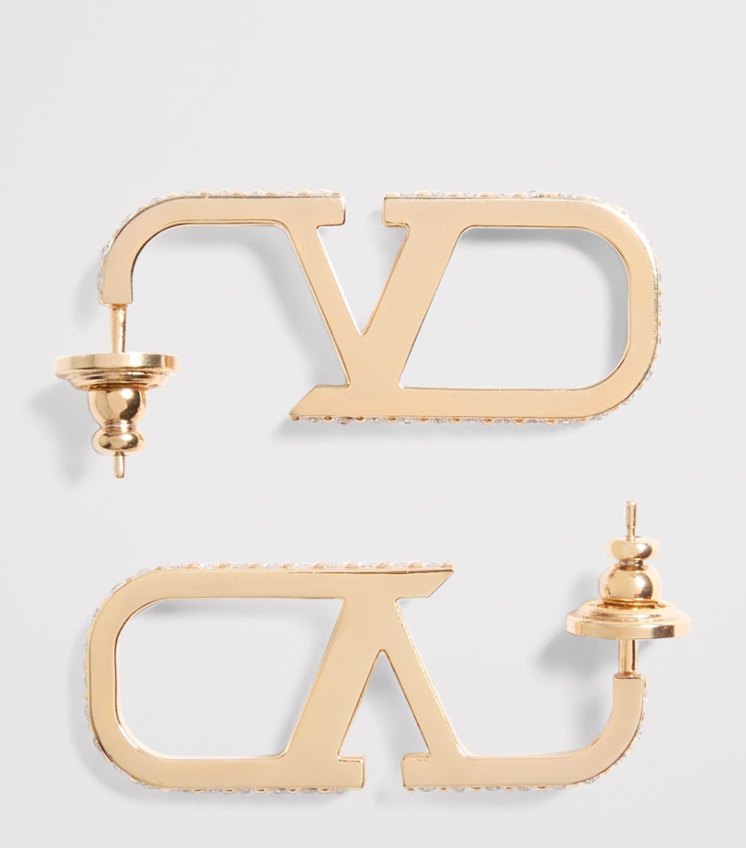 Valentino Garavani Large VLogo Signature Hoop Earrings Image 3