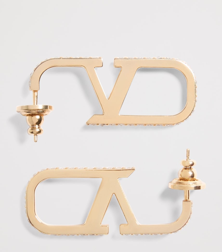 Valentino Garavani Large VLogo Signature Hoop Earrings Image 3