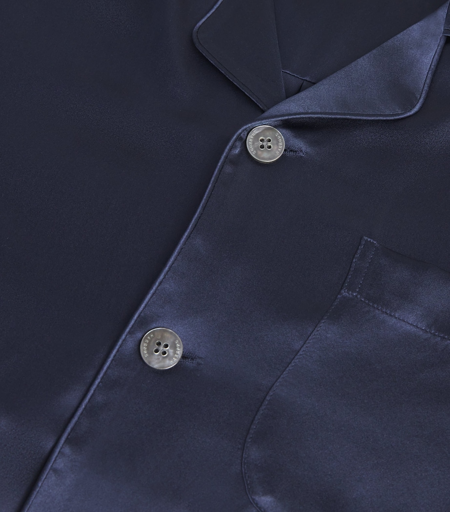 Silk Pyjama Set NAVY Image 5