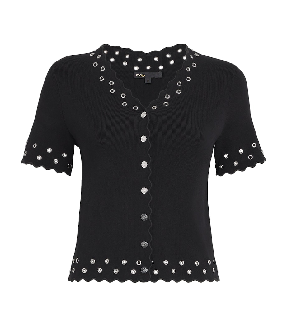 Scalloped Eyelet Cardigan - Image 1