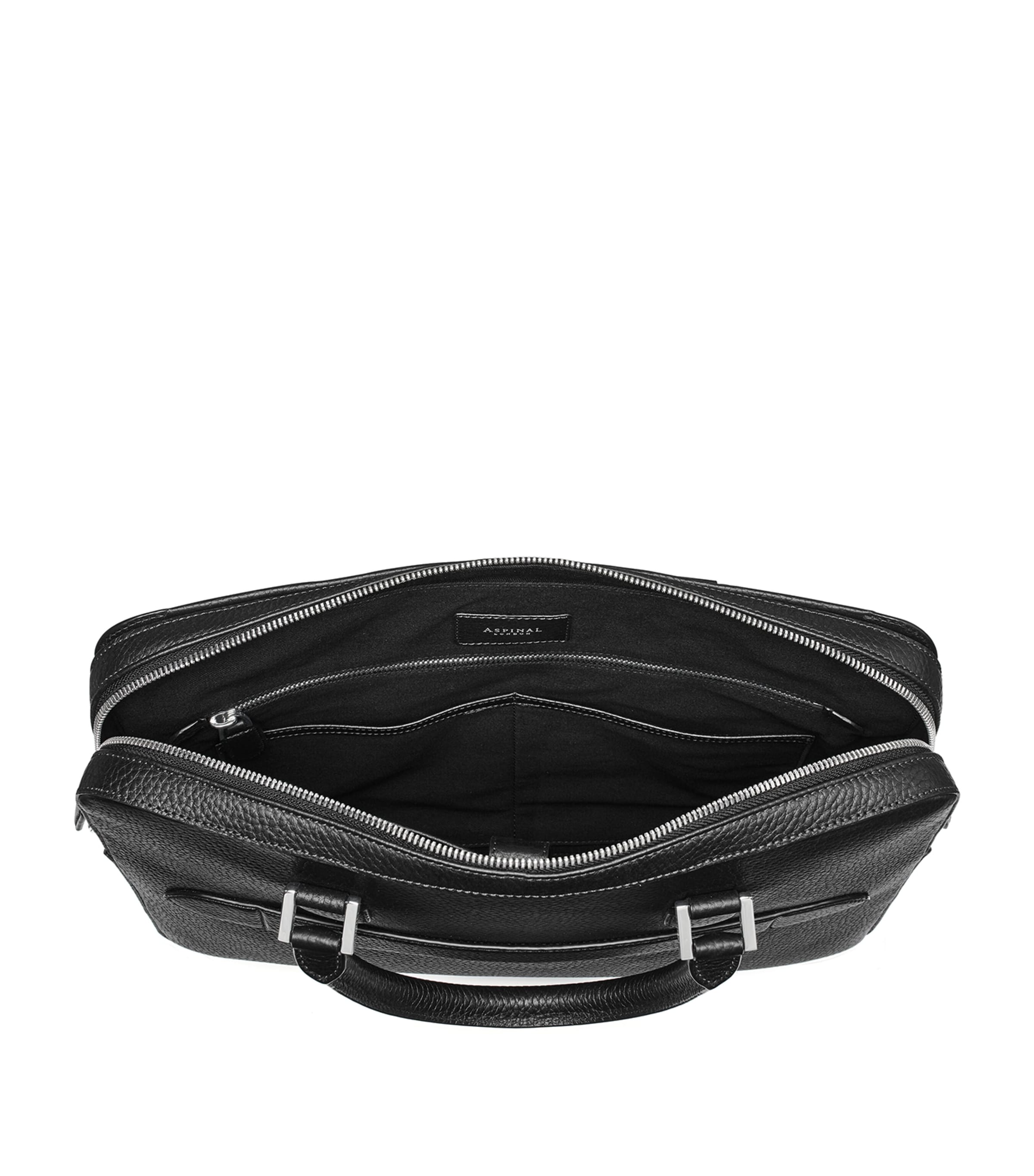 Leather Shield Briefcase BLACK Image 5