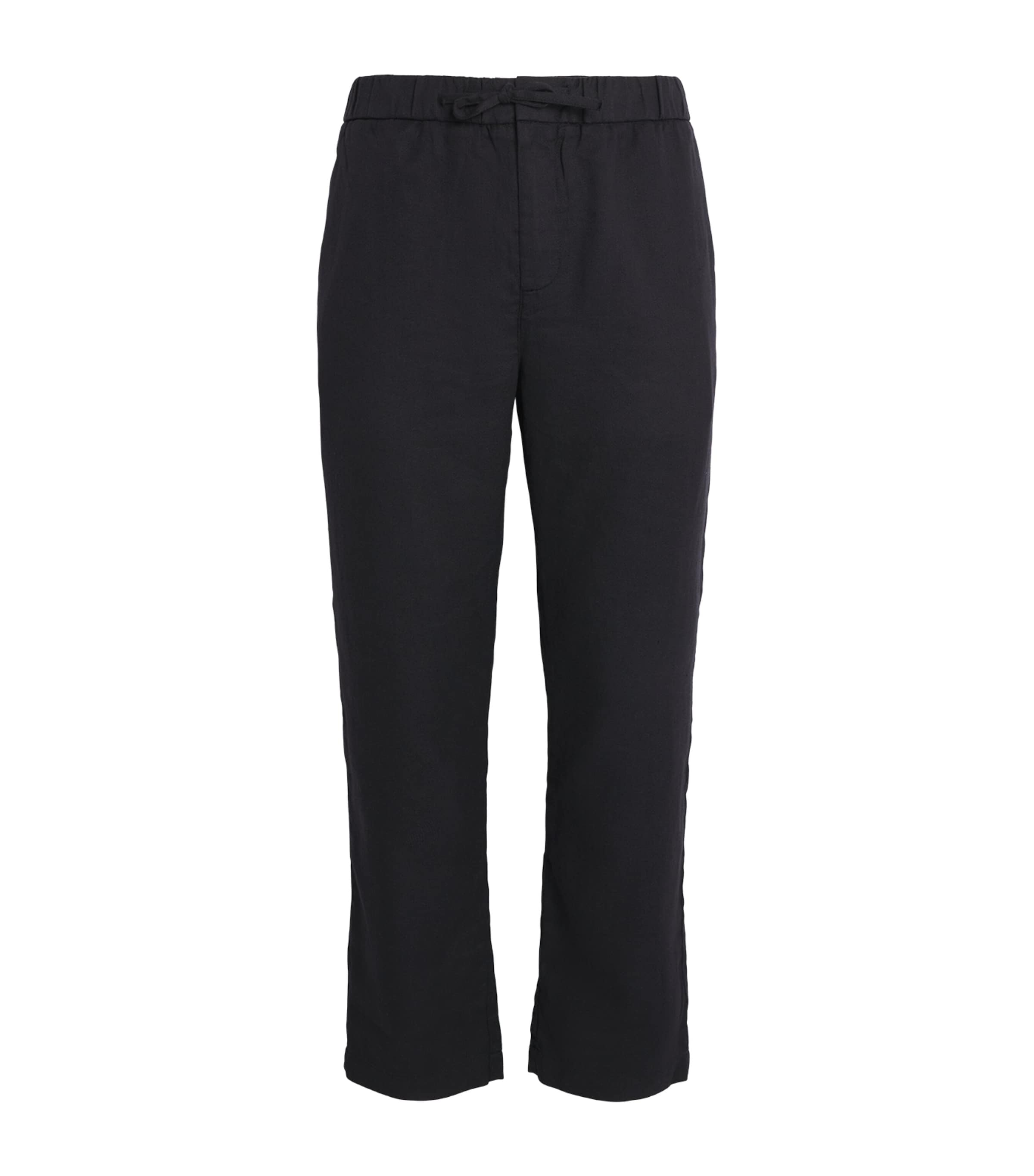 Frescobol Carioca Cotton-Linen Oscar Chinos Black