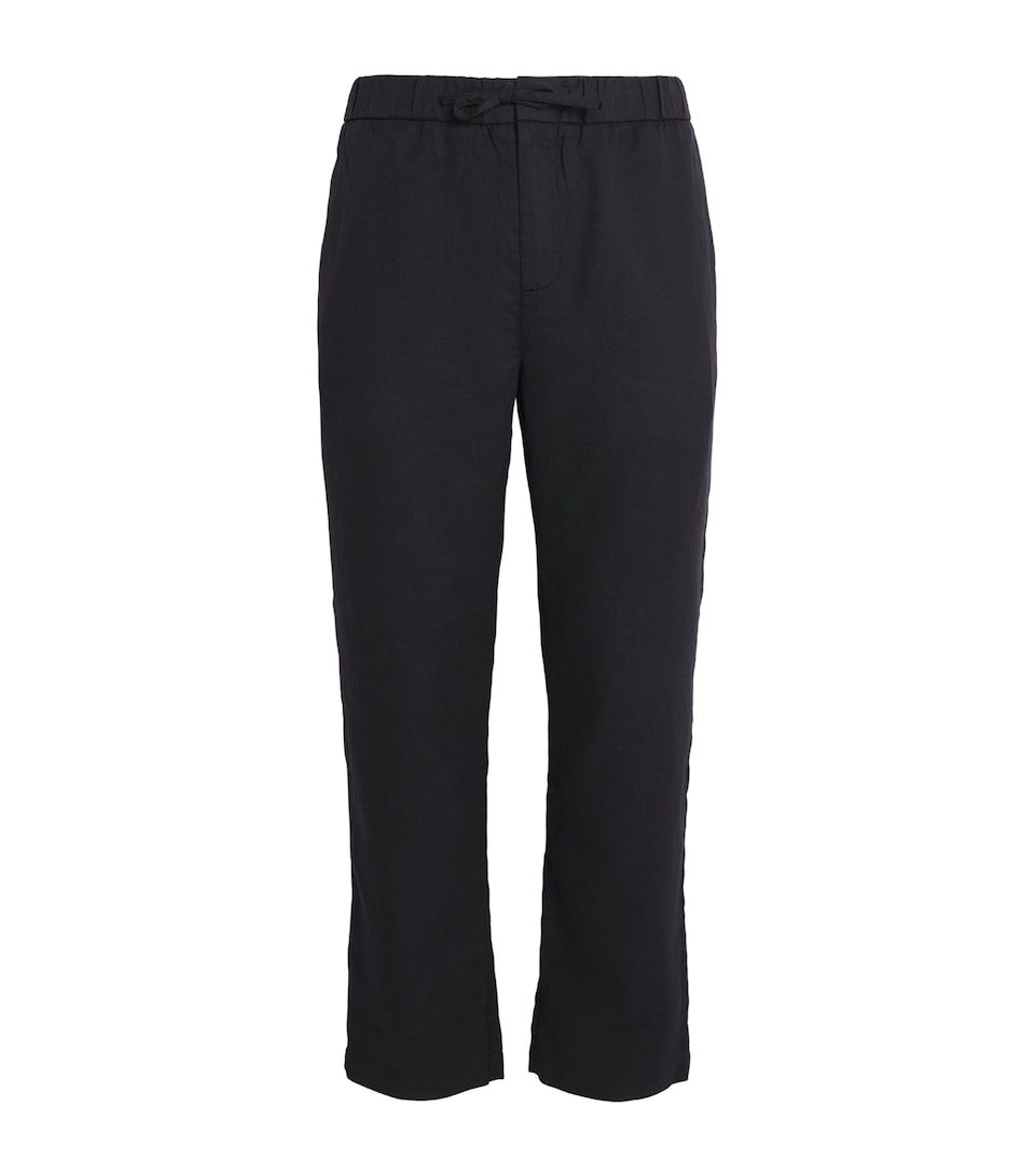 Frescobol Carioca Cotton-Linen Oscar Chinos Black