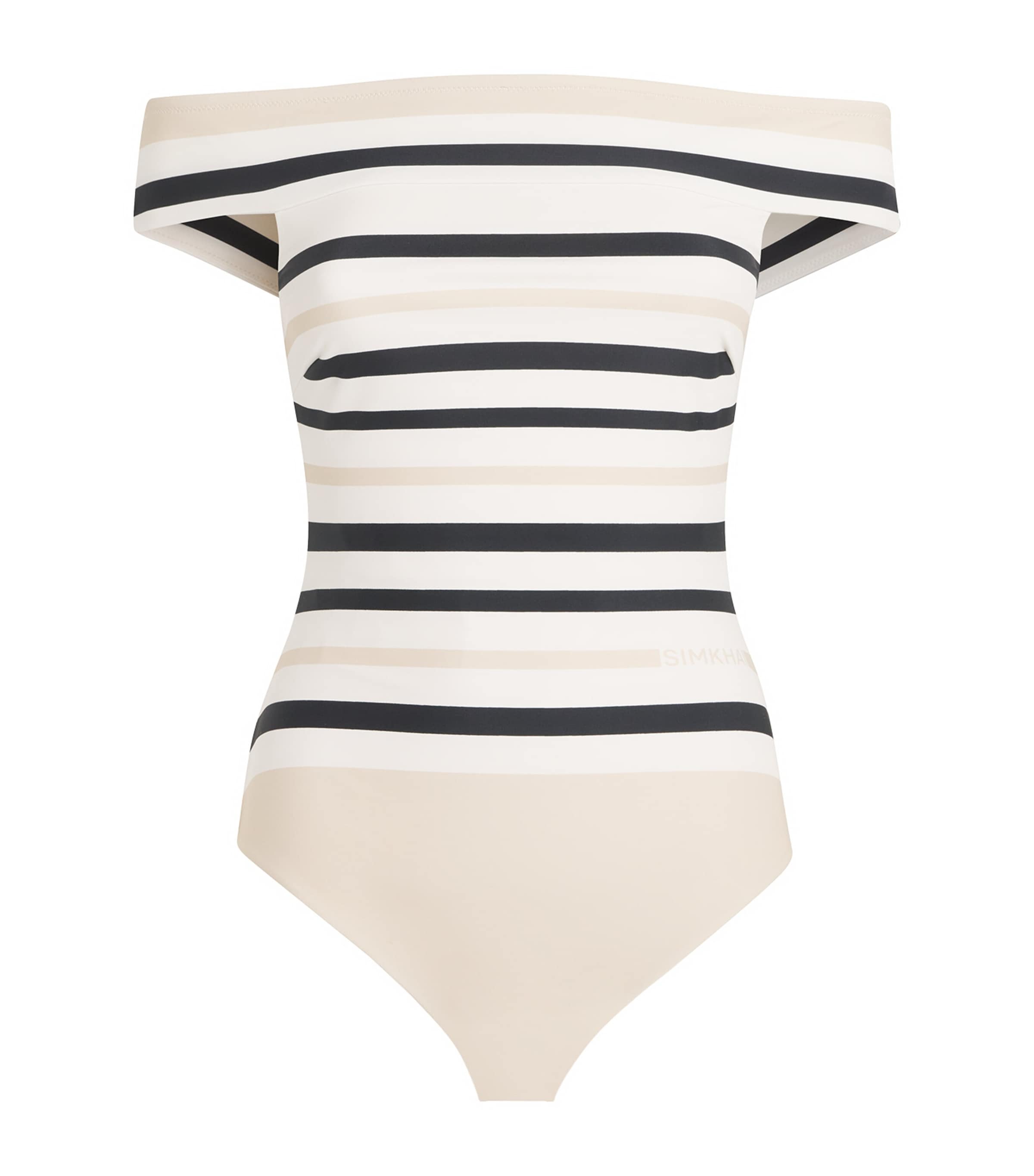 Simkhai Walker Off-the-shoulder One Piece Swimsuit In Neutral