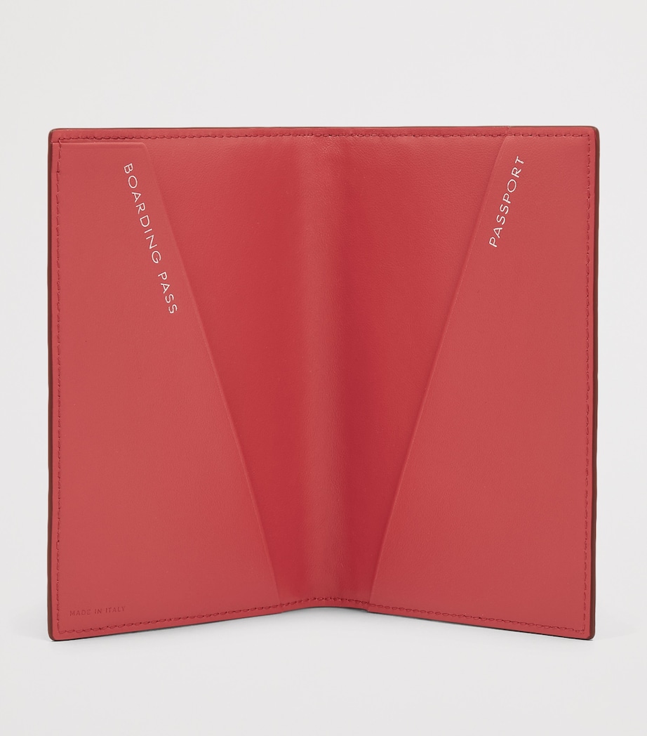 Leather Mara Passport Cover RASPBERRY Image 2