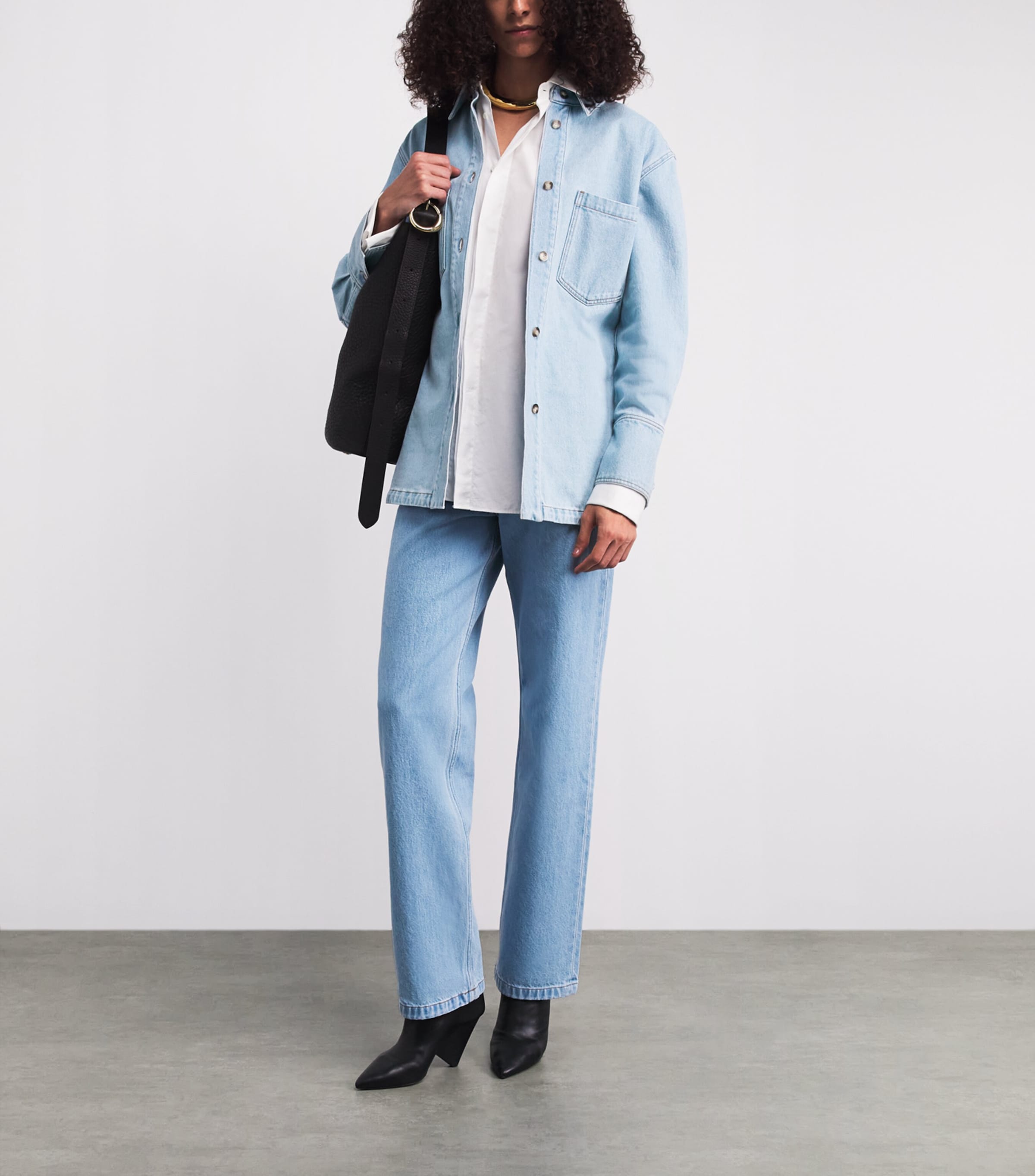 Joseph Womens Denim Idar Shirt Ice Blue Image 2