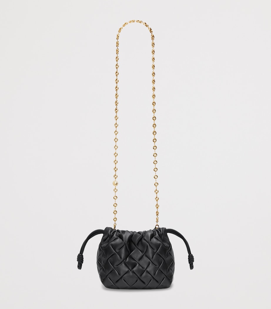 Mini Pinched Leather Flamenco Purse BLACK Image 6