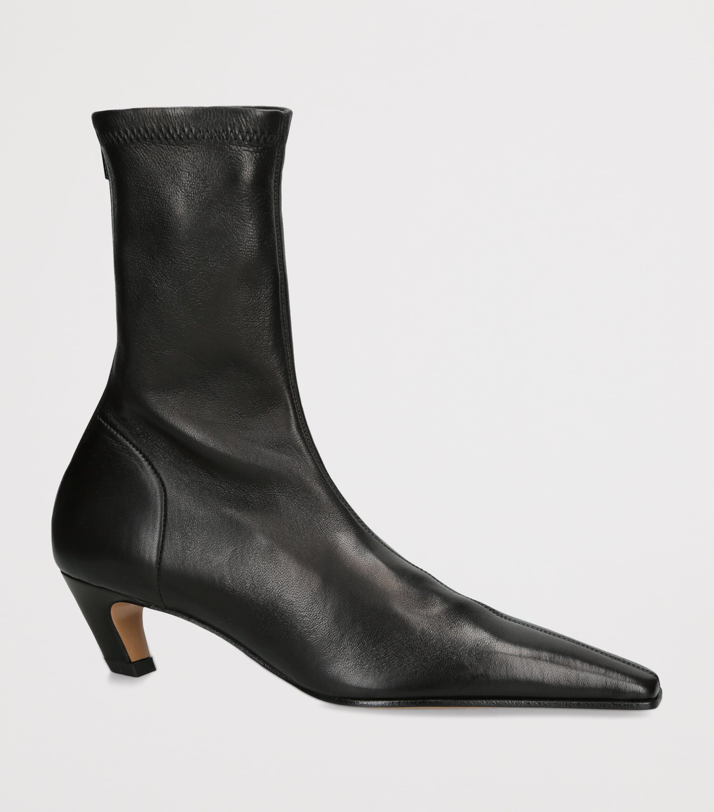 Khaite Leather Arizona Heeled Ankle Boots 40 Black Image 5
