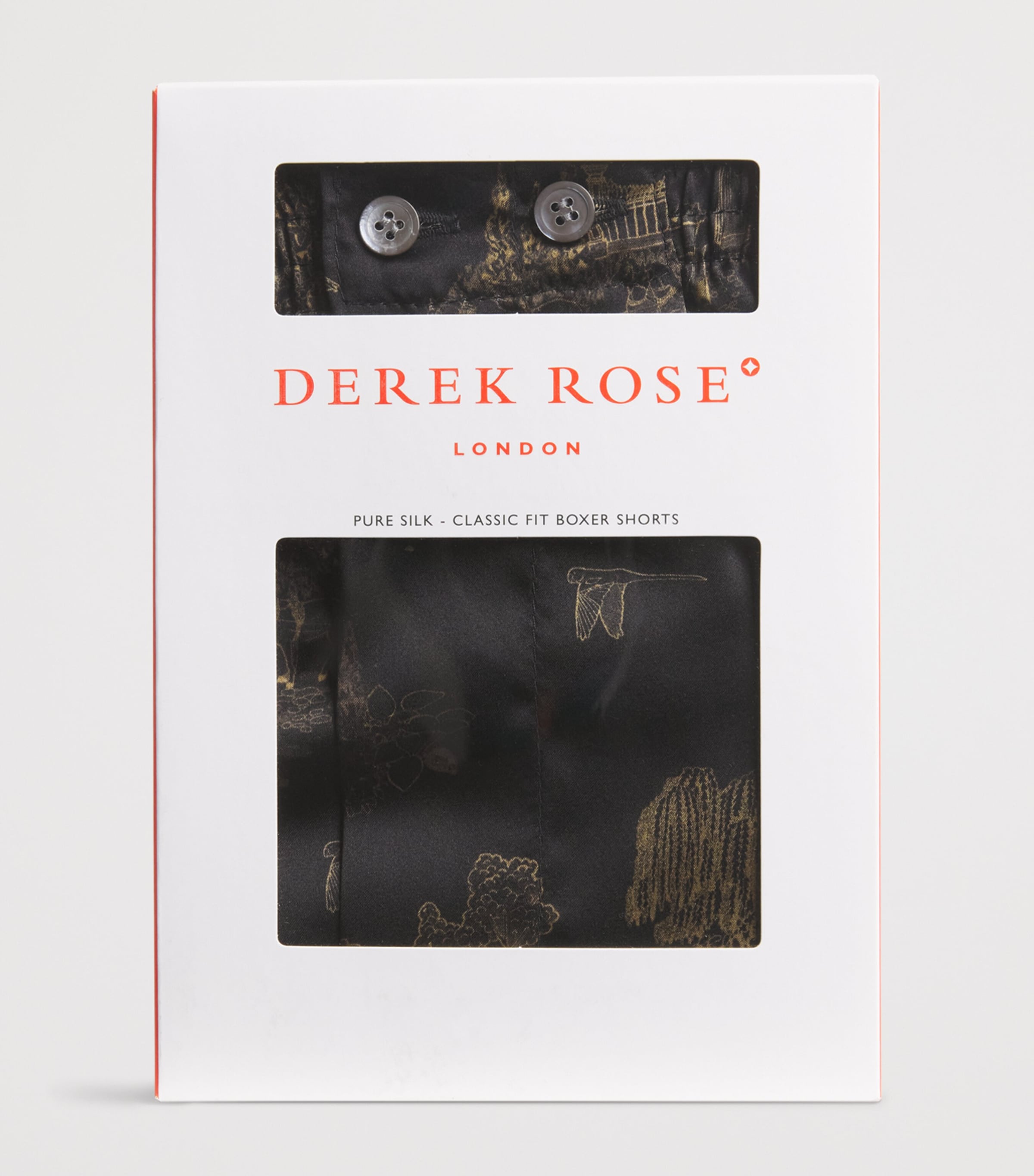 Derek Rose Mens Silk Brindisi Boxer Shorts Bla Image 4