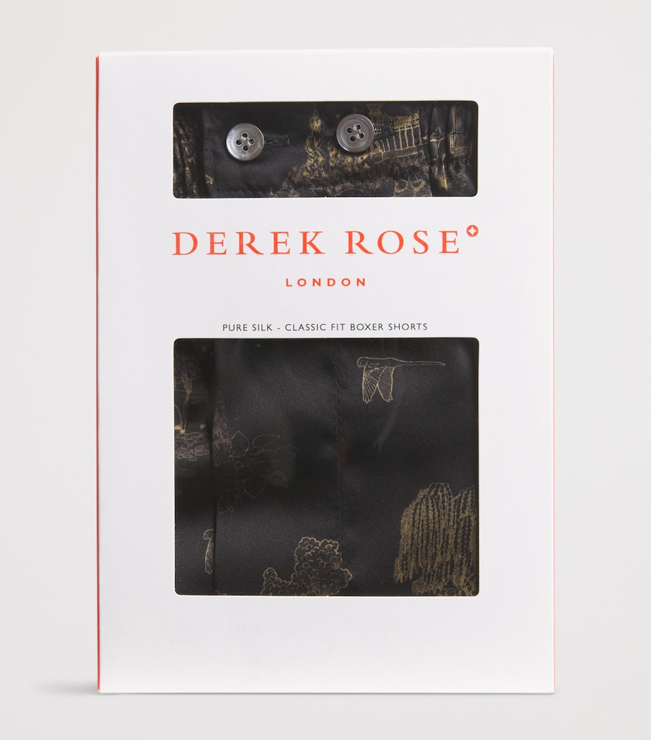 Derek Rose Mens Silk Brindisi Boxer Shorts Bla Image 4