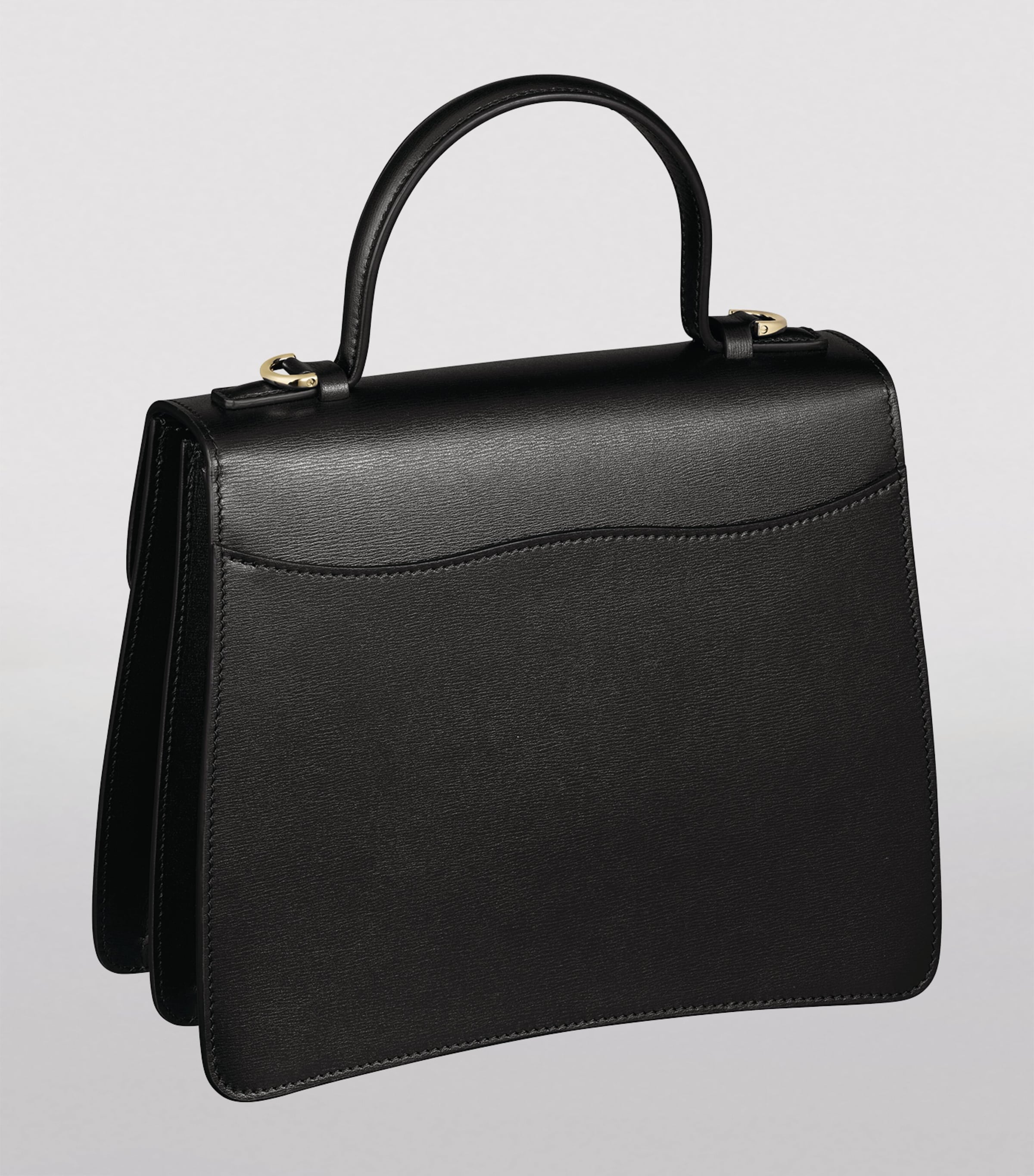 Leather Panthère De Cartier Top-Handle Bag BLACK Image 6
