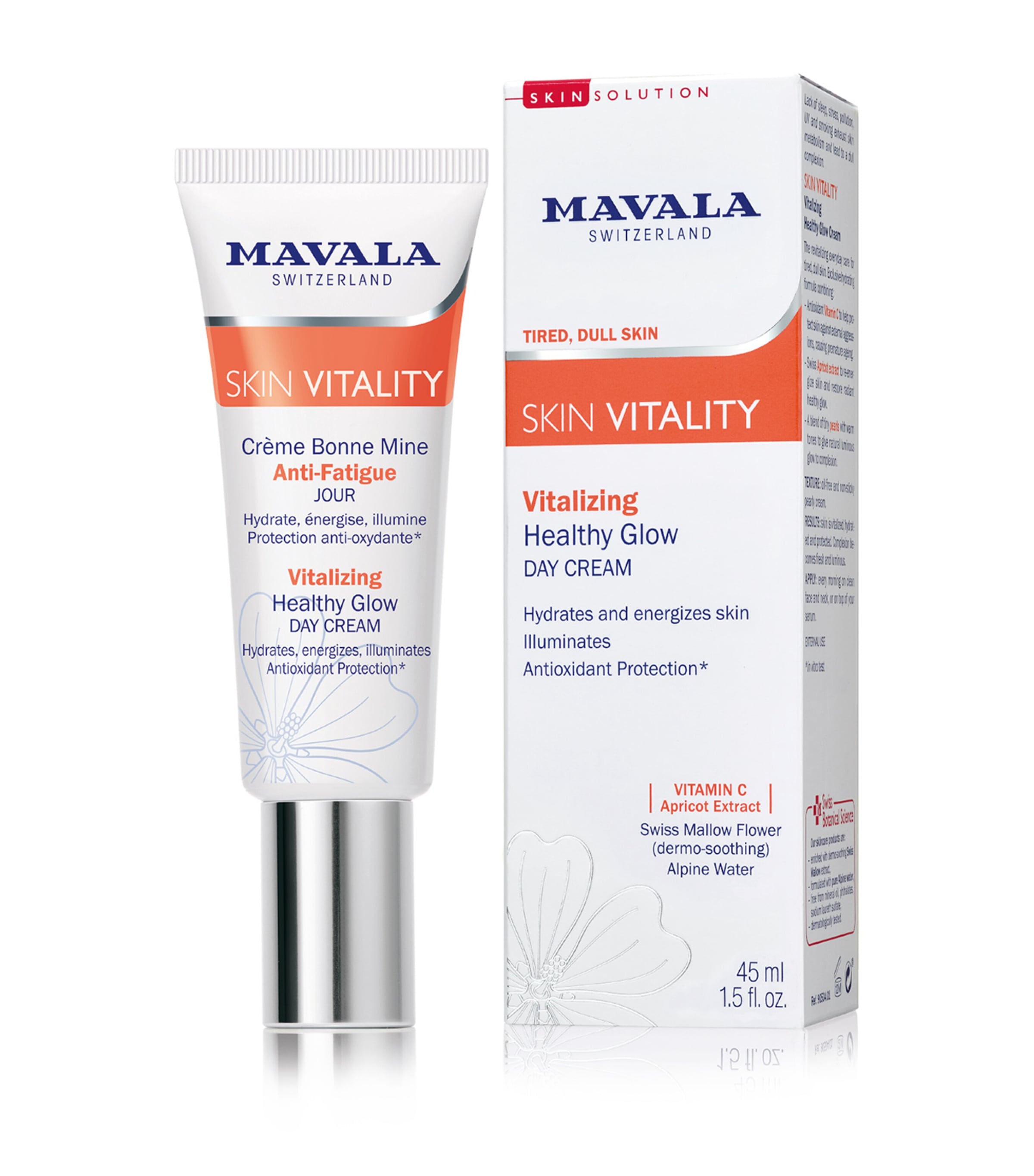 Mavala Skin Vitality Vitalizing Healthy Glow Day Cream In White