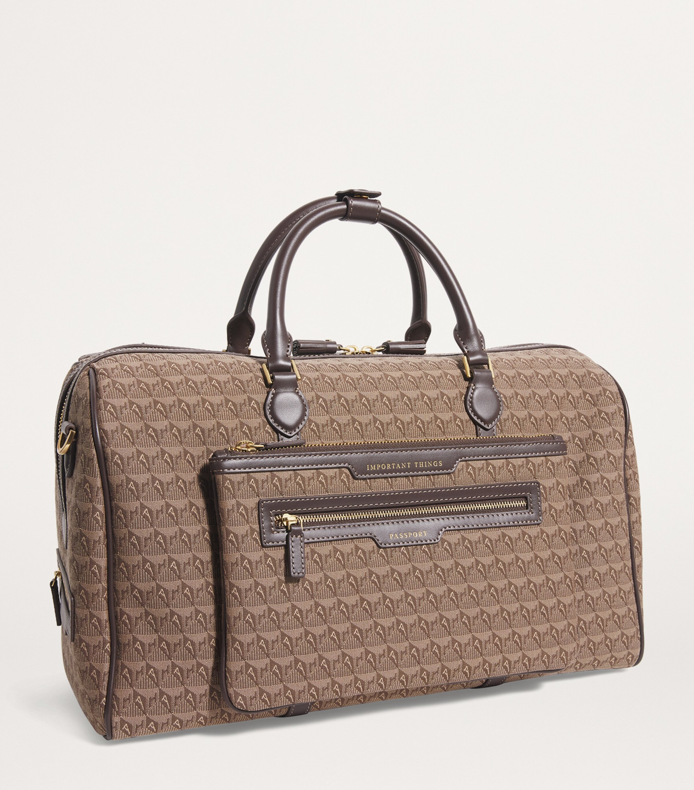 Anya Hindmarch Multi Jacquard Leather-Trim Inflight Travel Bag