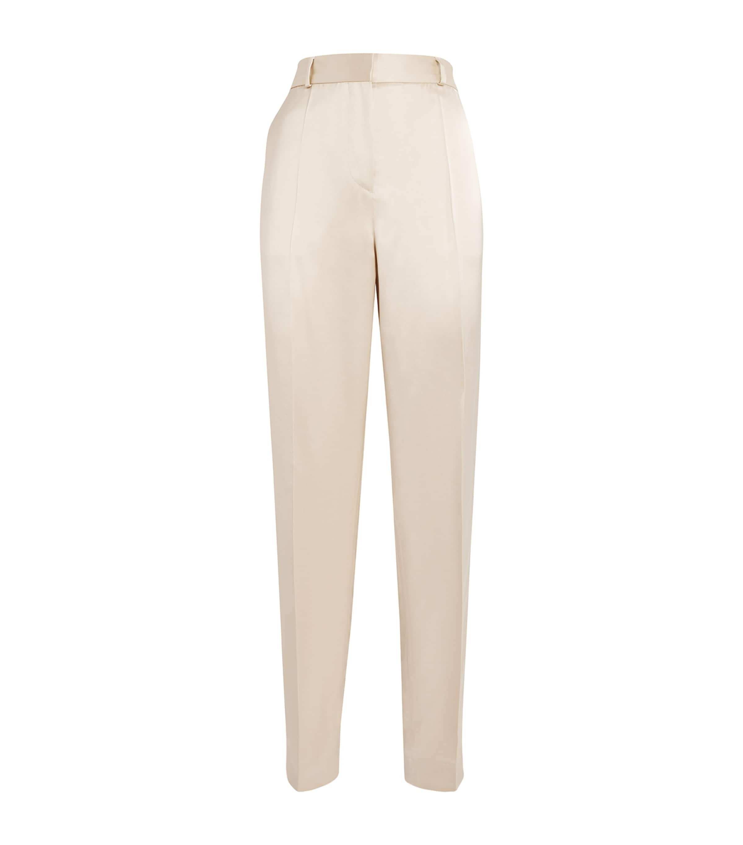 TOTÊME SATIN SLIM TROUSERS 