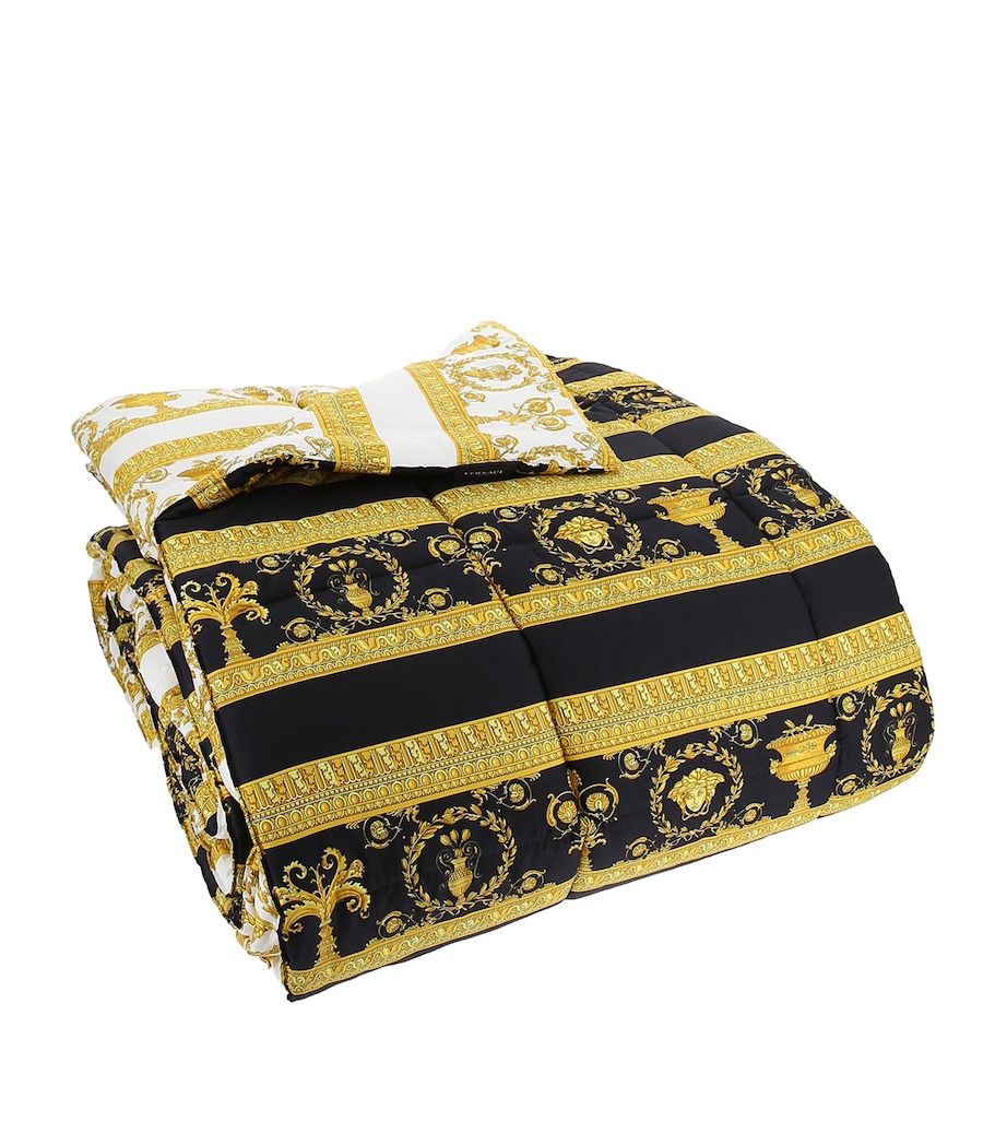Reversible Baroque Comforter (270cm x 270cm) Z7620 BLK/GLD/WHT/GLD Image 1