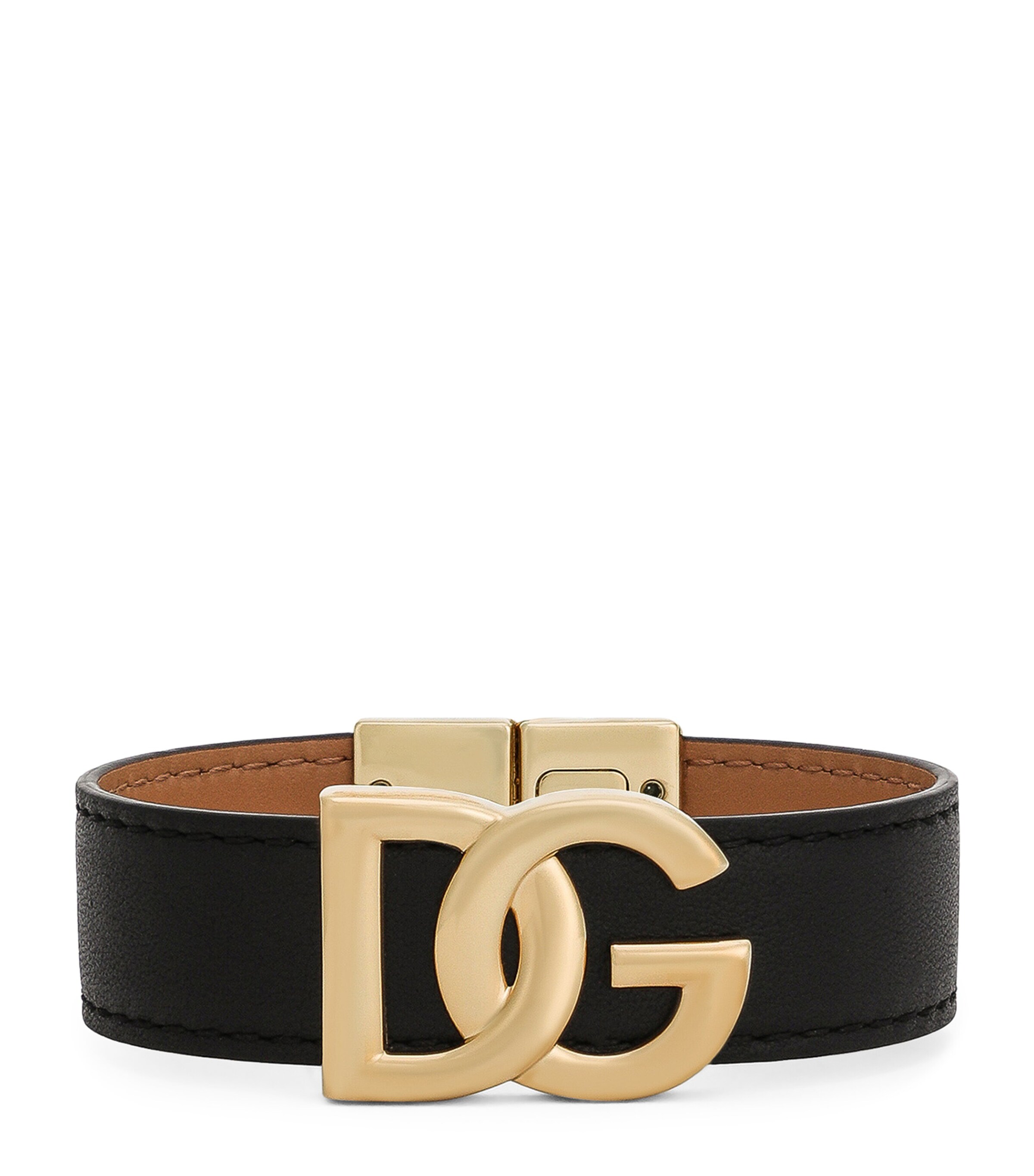 Dolce & Gabbana Logo-plaque Leather Bracelet