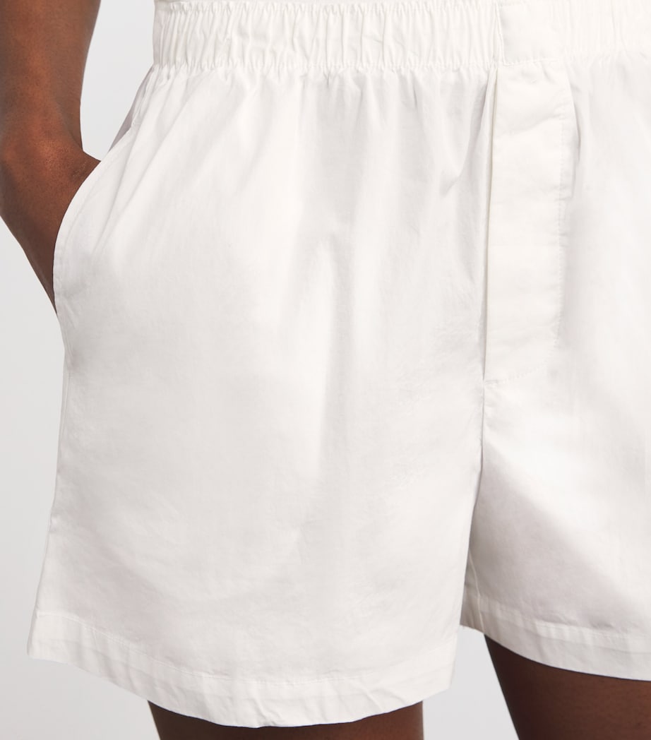 Cotton Poplin Boxer Shorts SNOW Image 6
