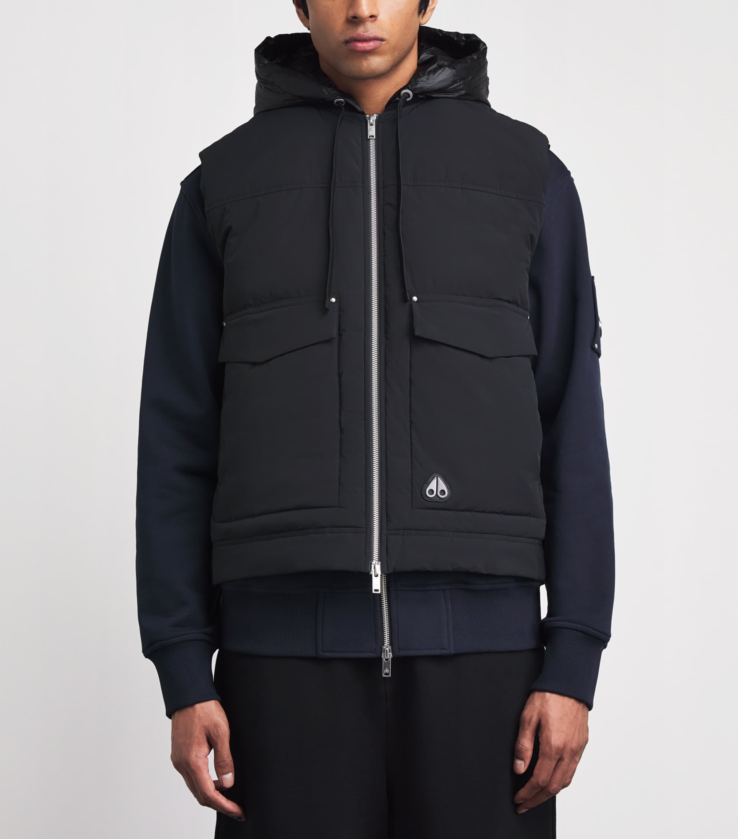 Moose Knuckles Mens Down-Filled Brixton Gilet Black Image 4