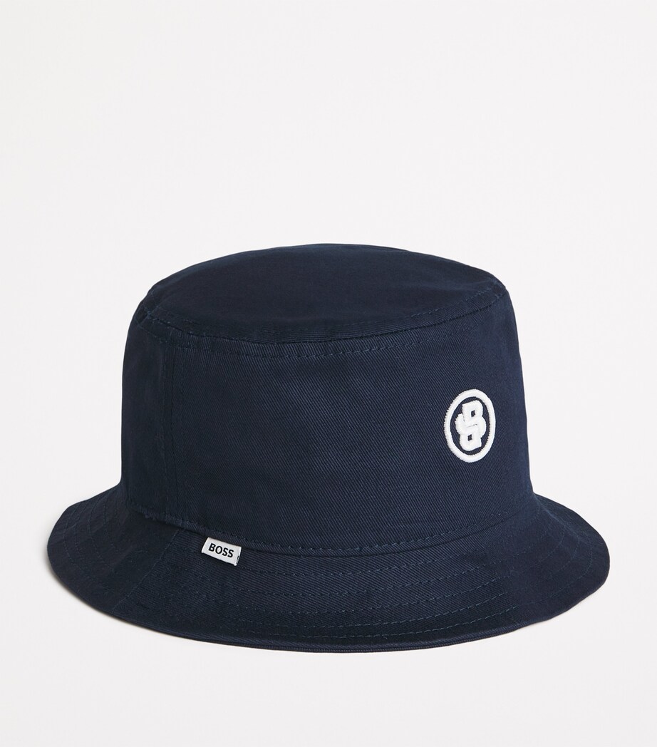 BOSS Kidswear Logo Bucket Hat Navy Image 2