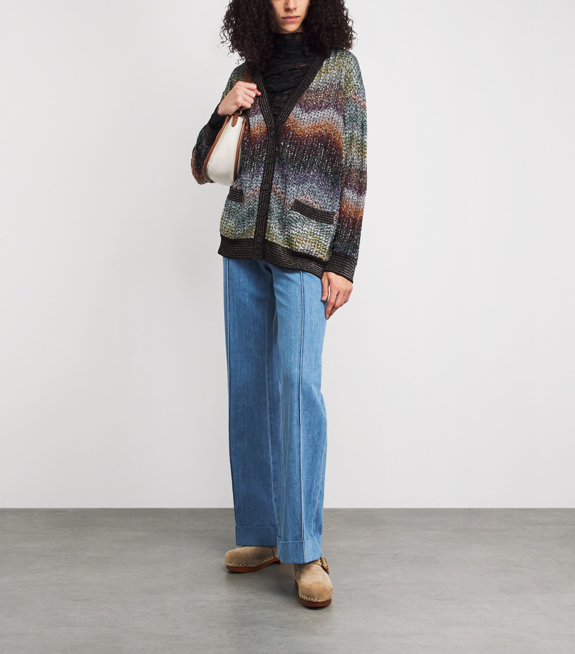 Sequin Zigzag Cardigan S72P0 MULTI DARK Image 2