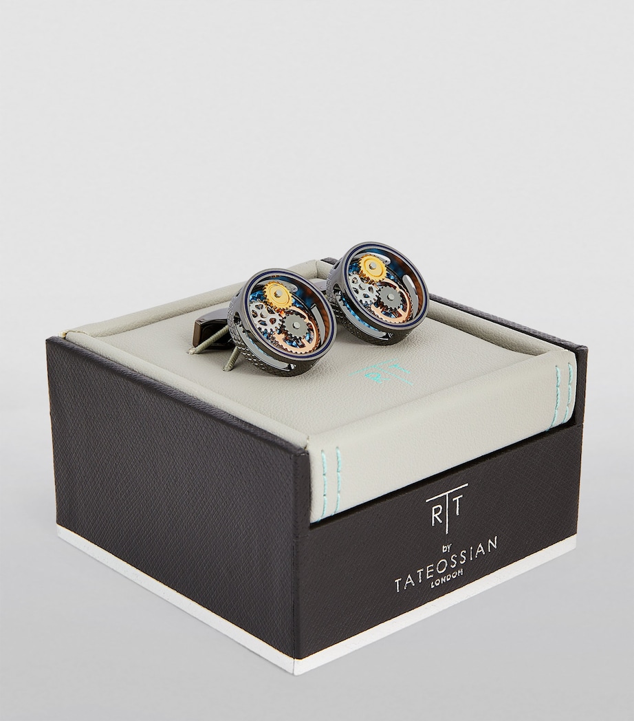 Circle Gear Cufflinks GUNMETAL Image 2