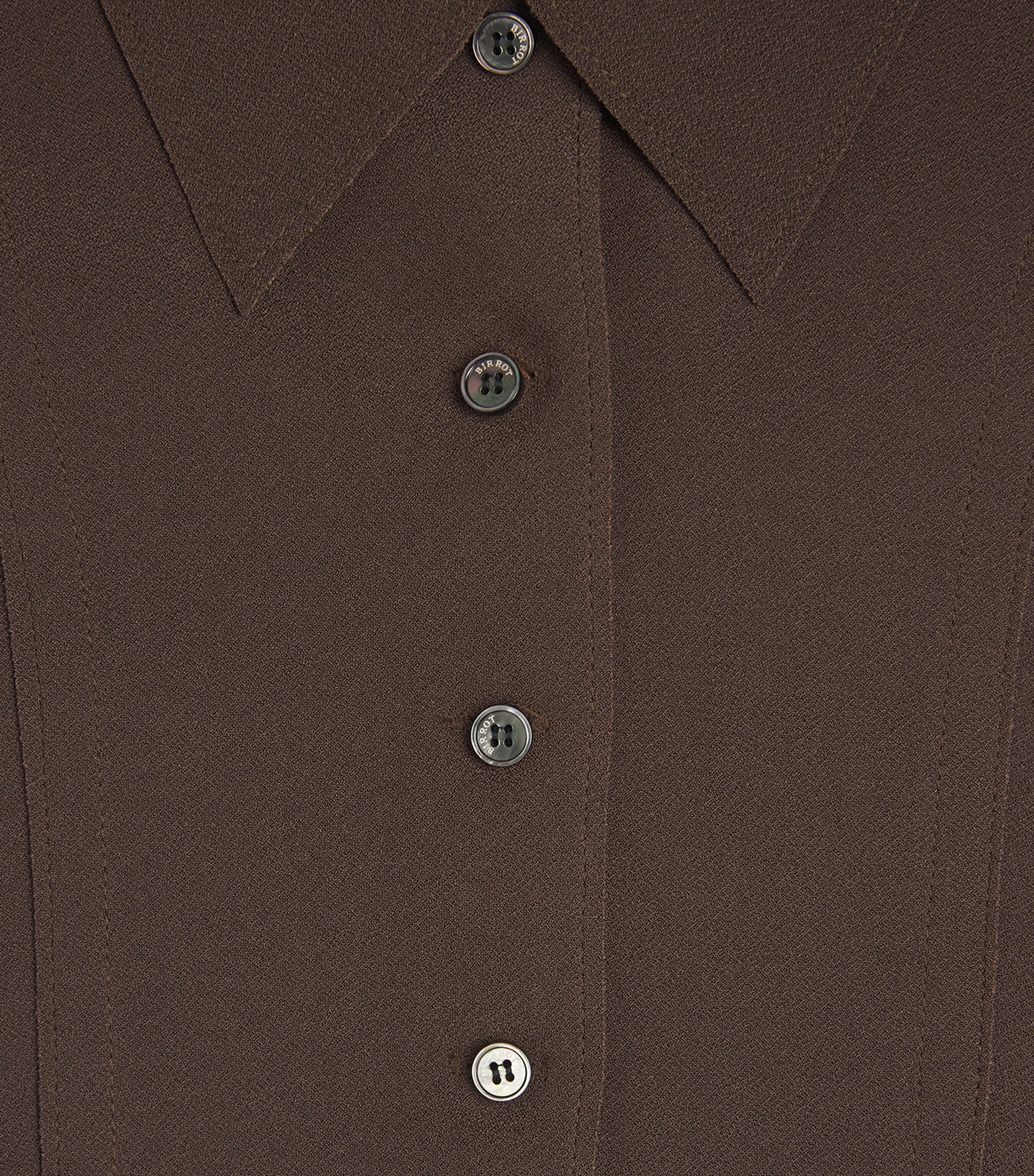 Birrot Womens Lay 2 Fitted Shirt Cocoa Brown Image 6