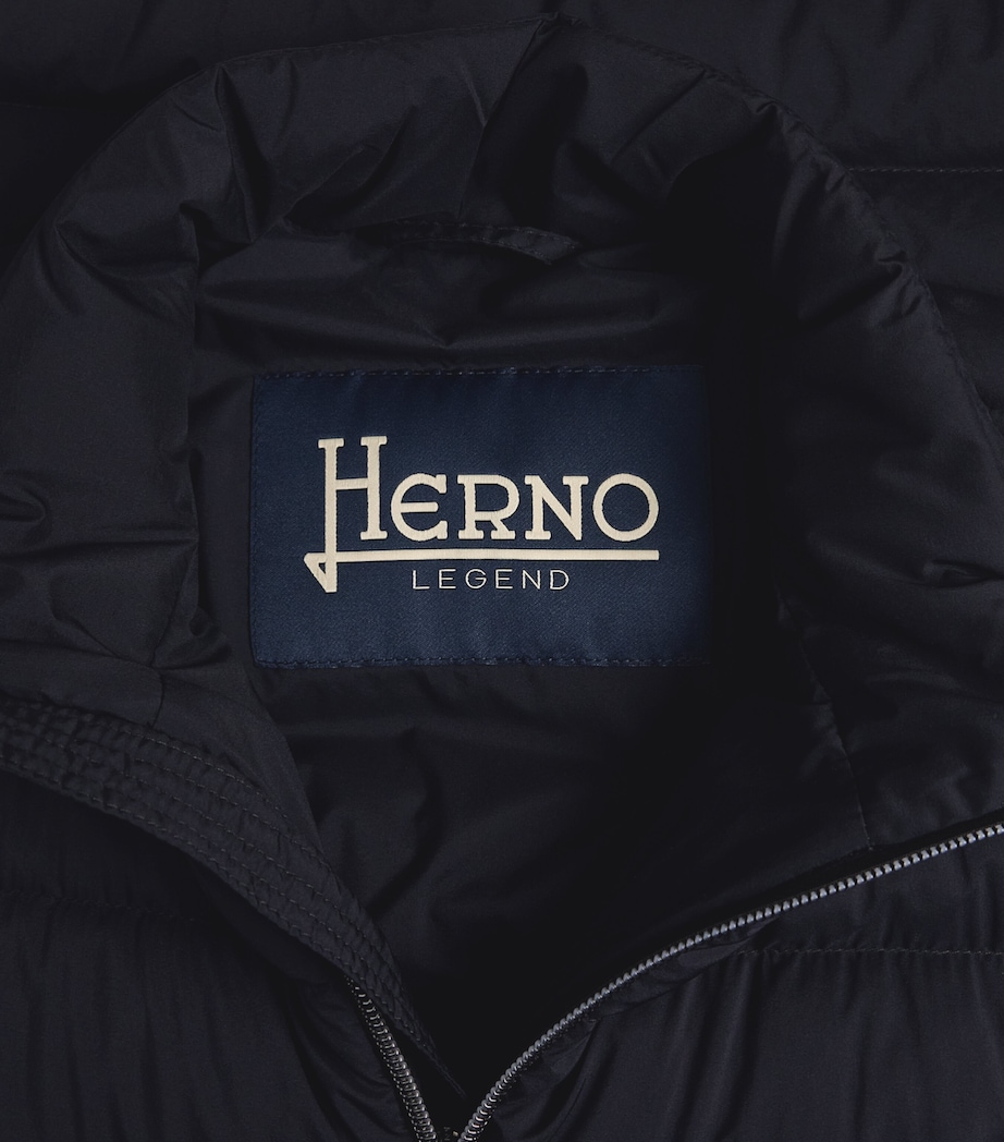 Herno Mens Down Quilted Gilet Black Image 6