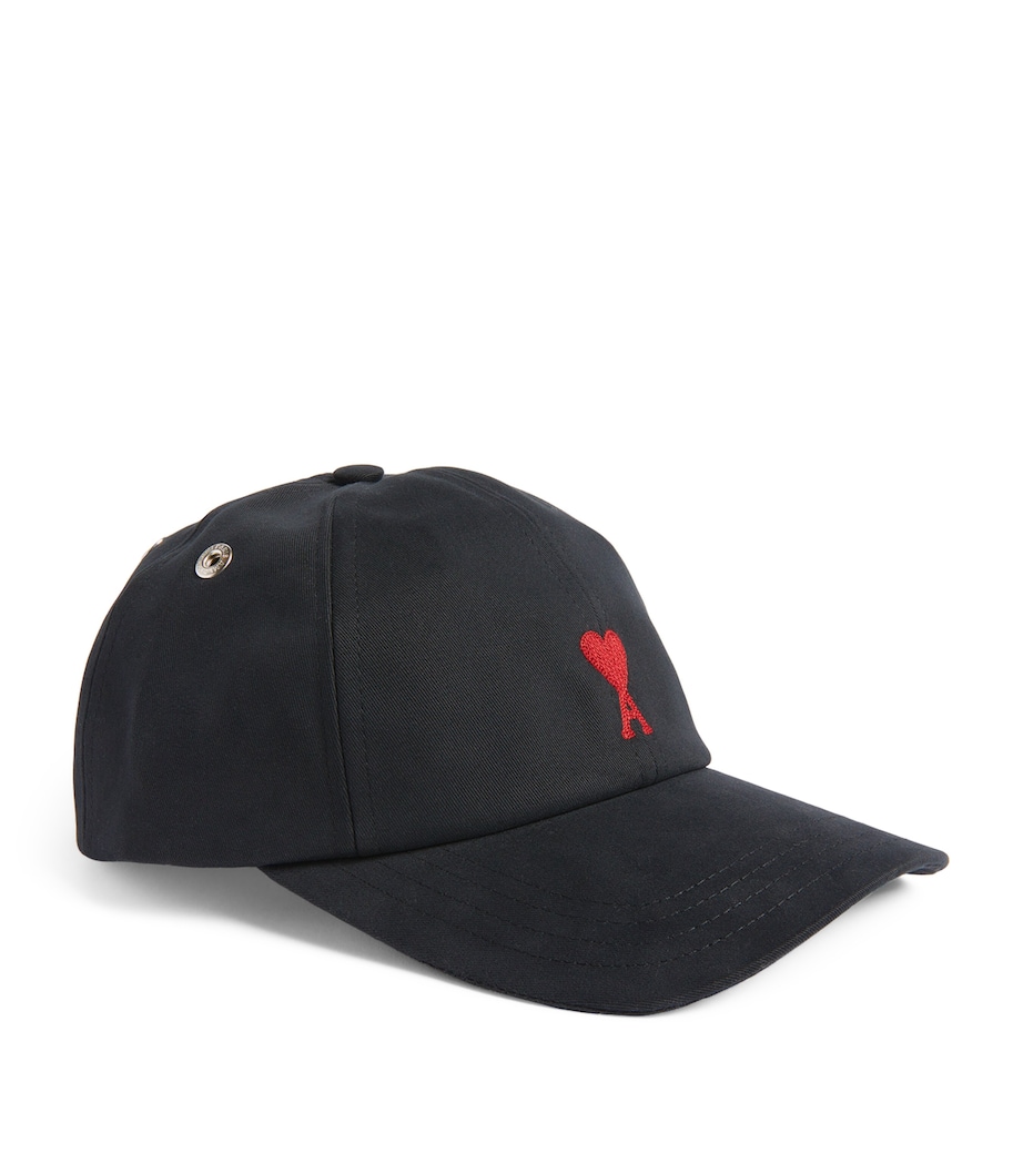 Logo Embroidered Baseball Cap 001-BLACK Image 3