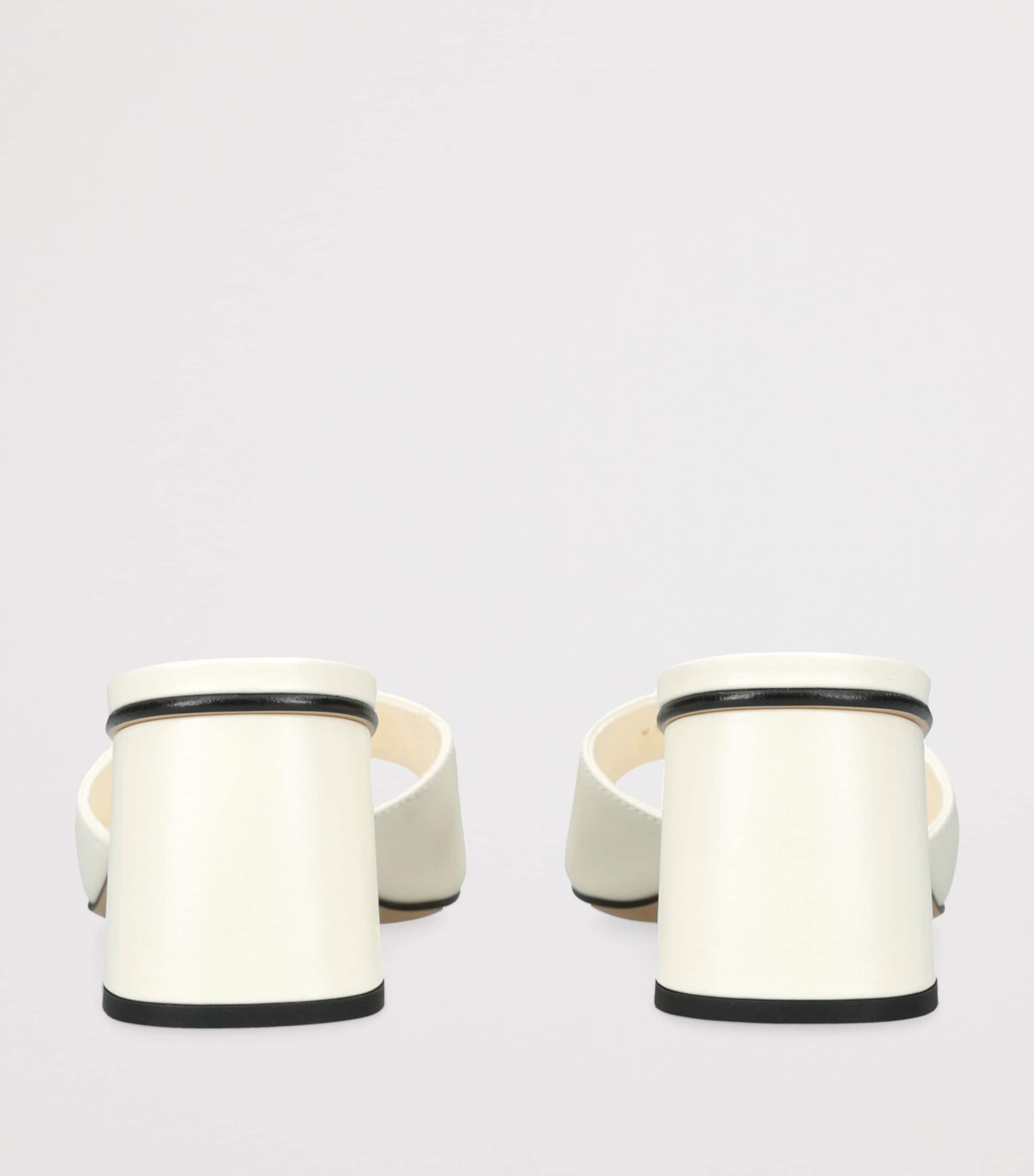 Leather VLogo Mules 60 BONE Image 2